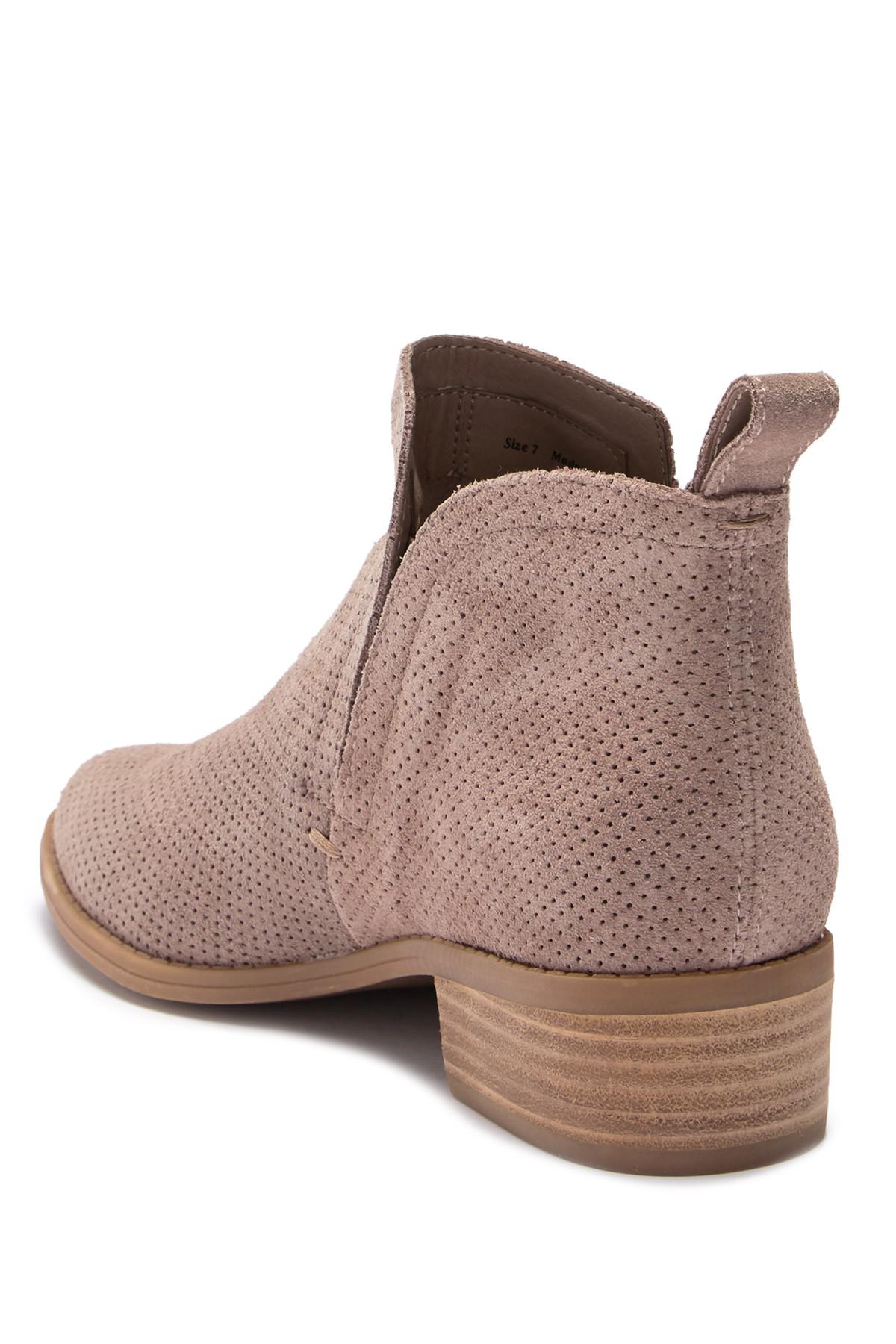 dolce vita perforated suede bootie