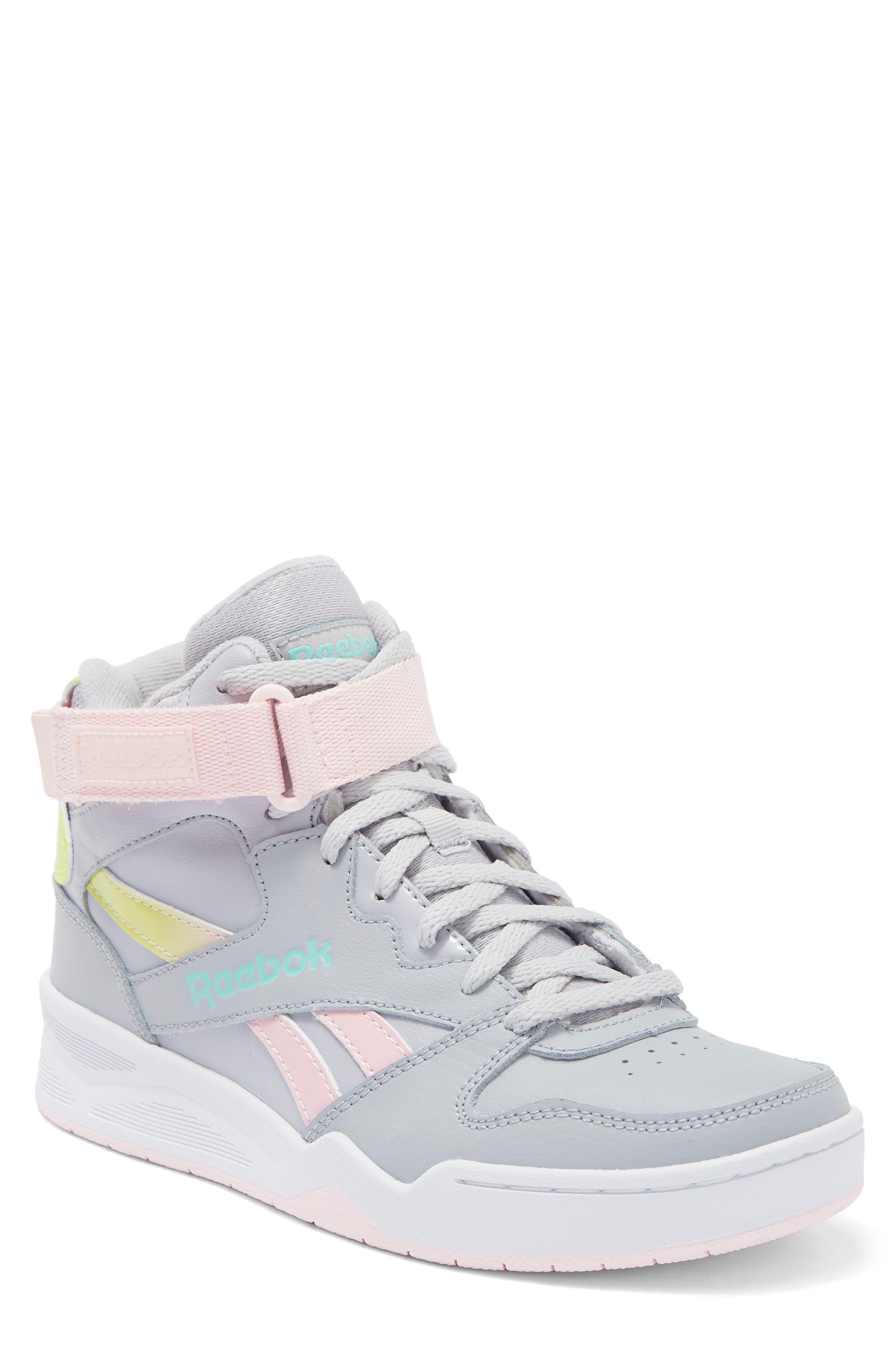 Reebok Royal Bb4500 Hi Top Strap Sneaker In Grey 2/white/acid Yellow At  Nordstrom Rack | Lyst