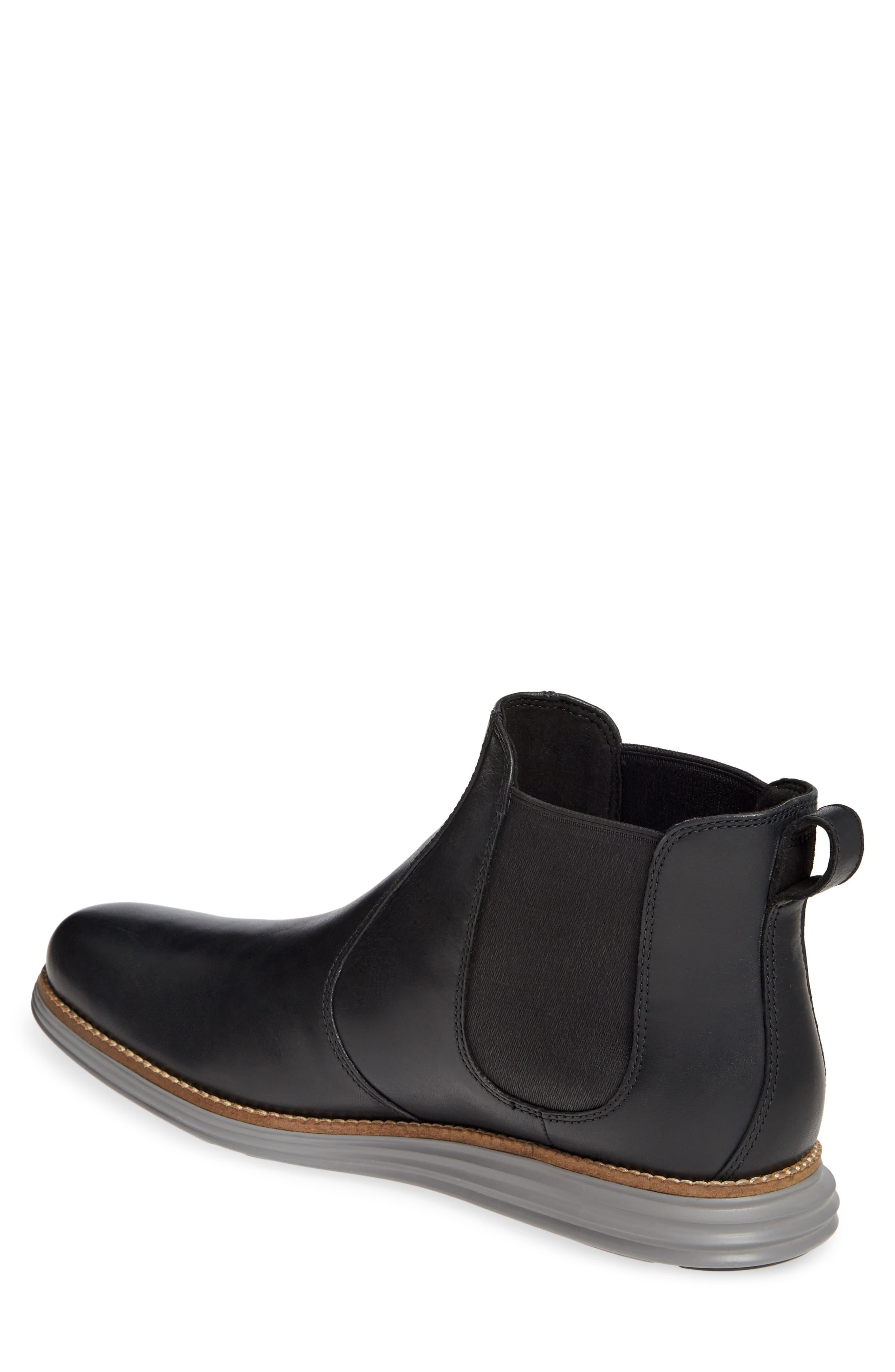 Cole Haan Original Grand Waterproof Leather Chelsea Boots in Black for