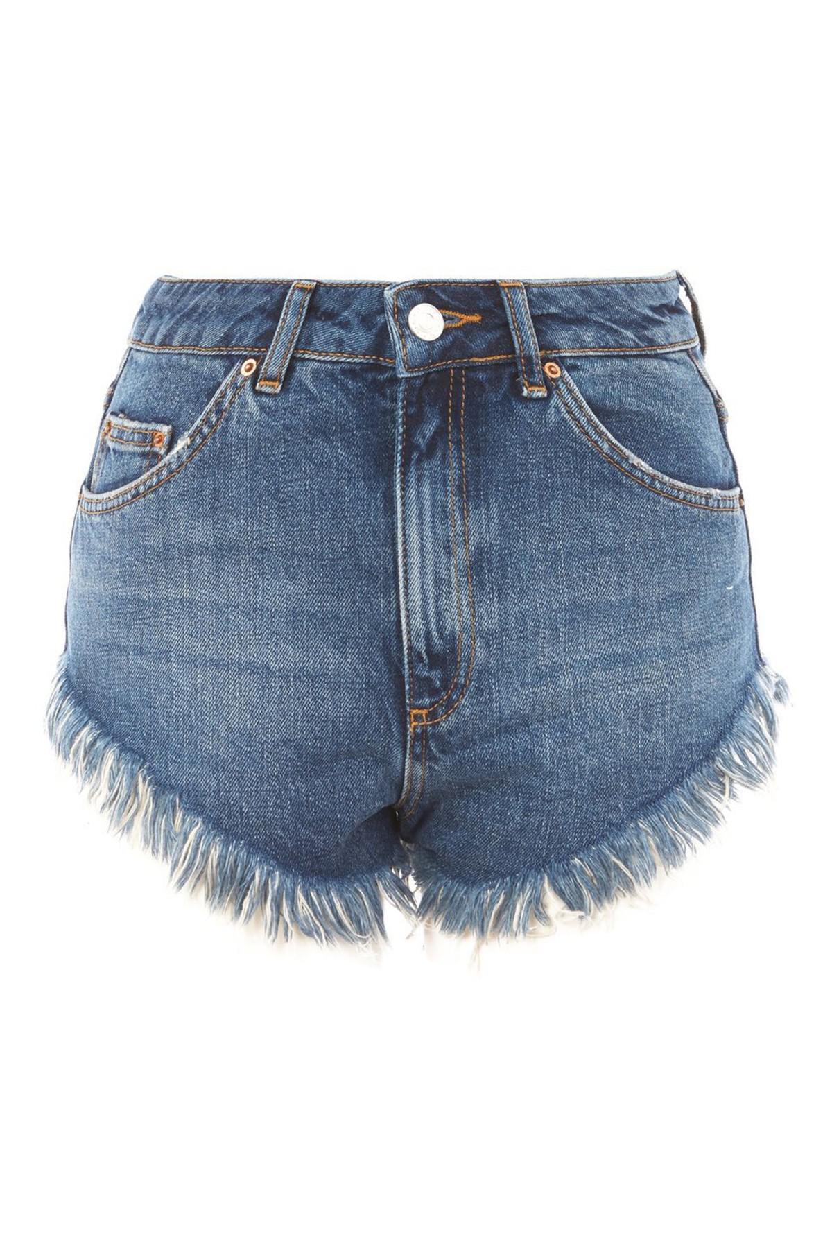 topshop kiri cutoff denim shorts