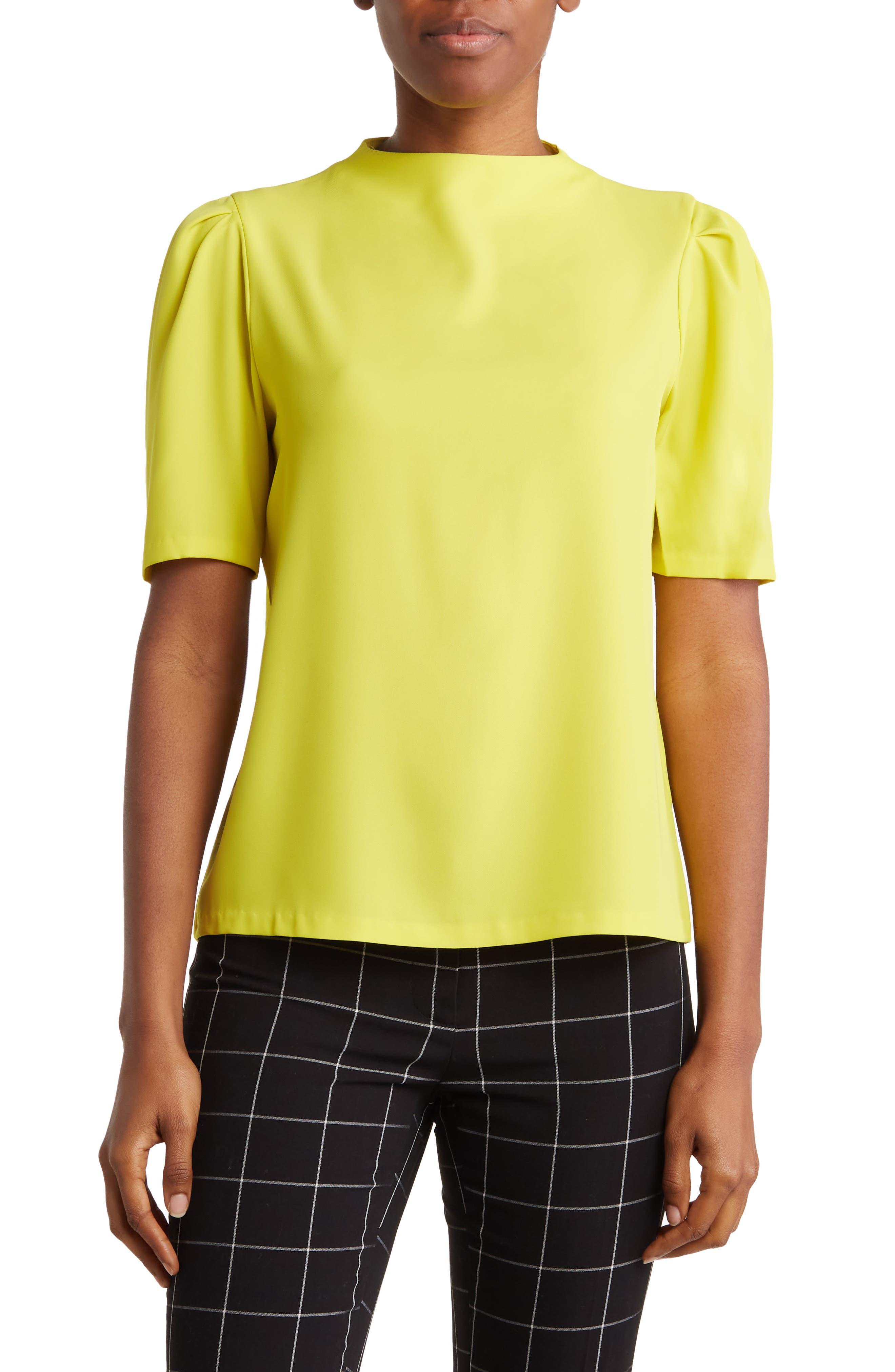 Calvin klein hot sale yellow blouse