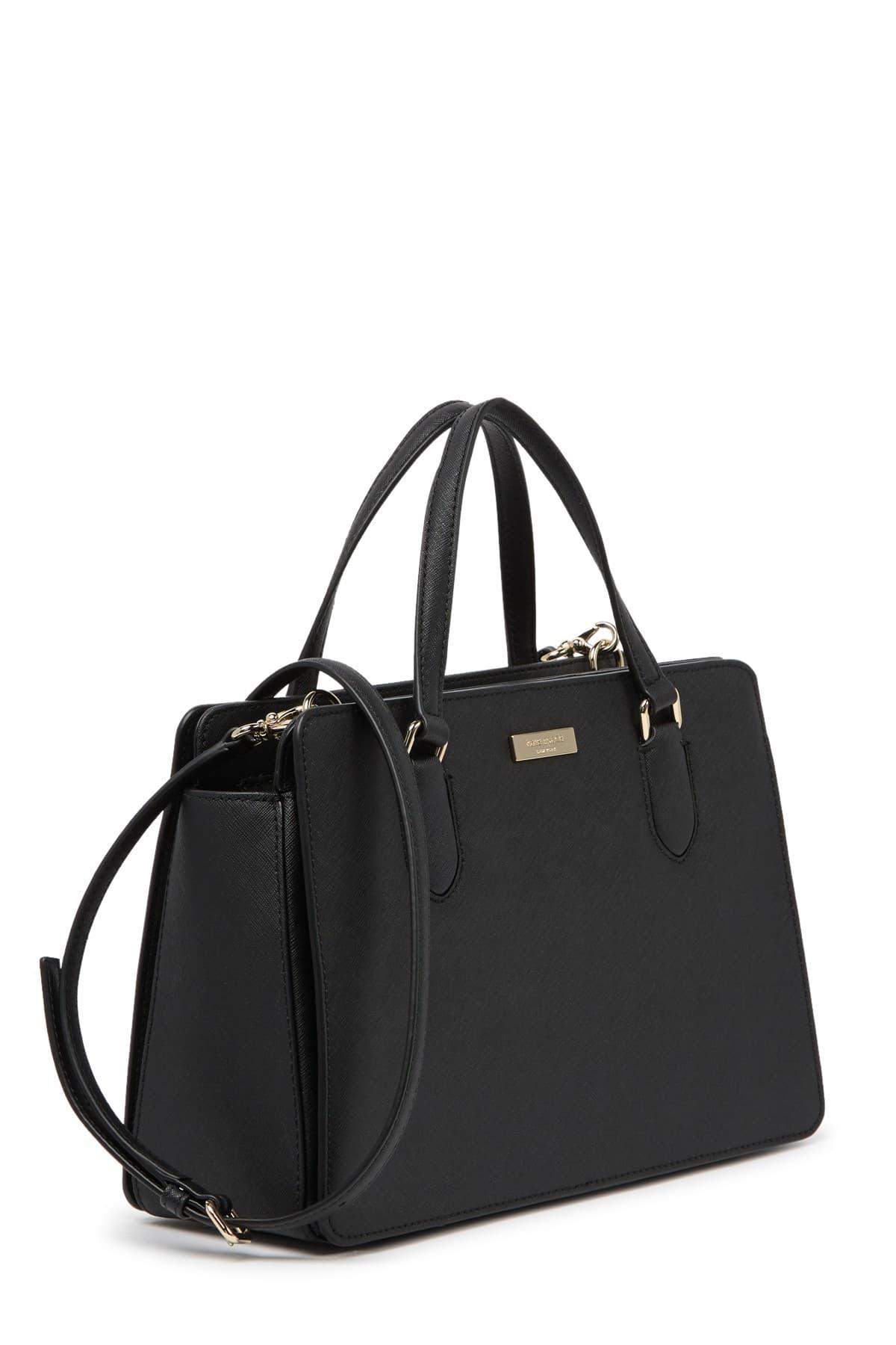Kate Spade Laurel Way Reese Saffiano Leather Satchel in Black | Lyst