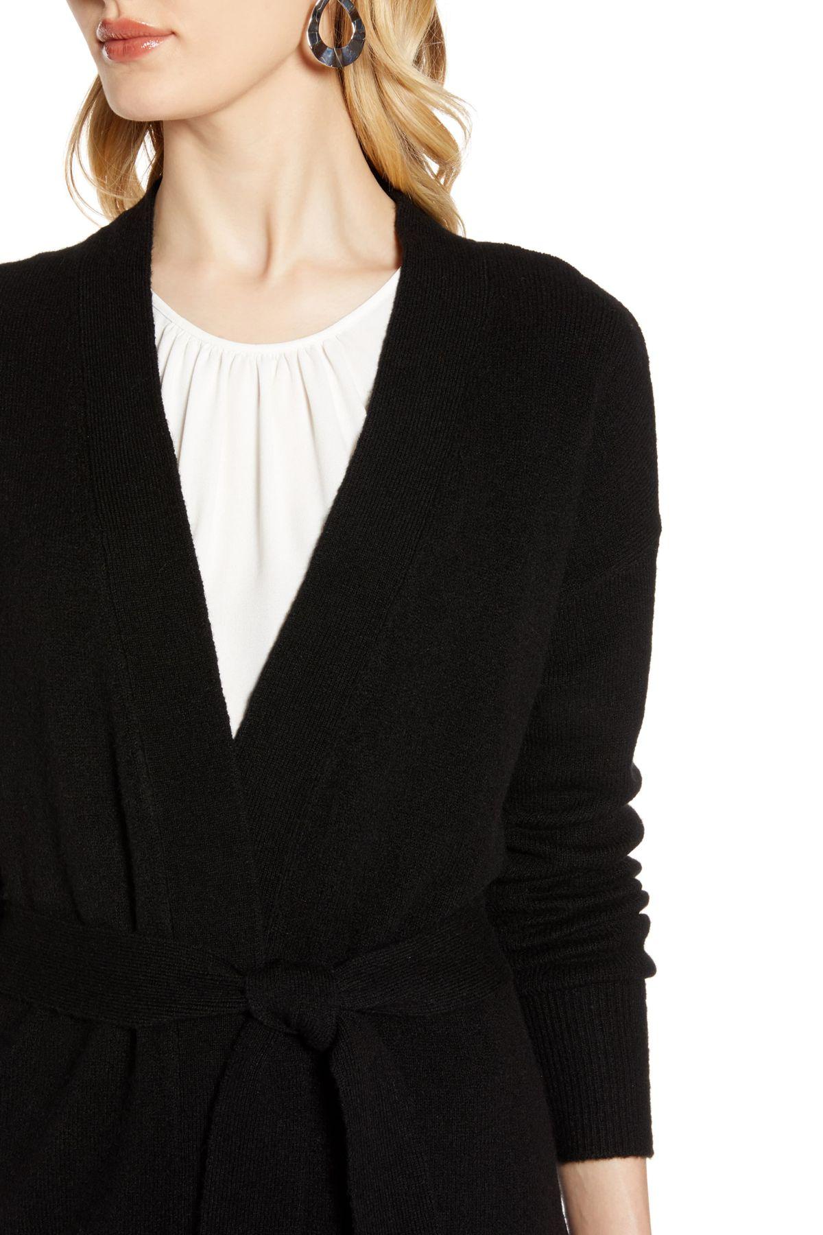 halogen tie waist cardigan