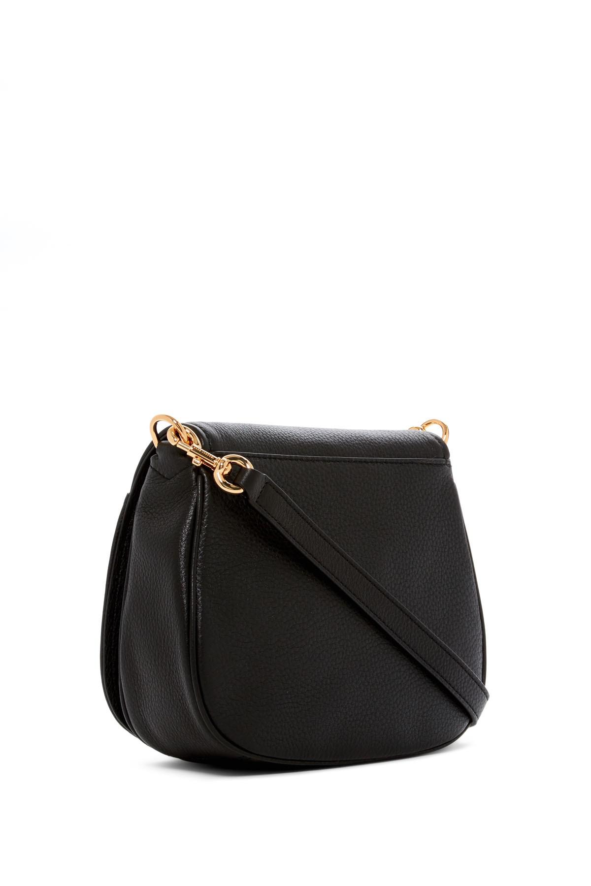 Marc Jacobs Empire City Mini Messenger Leather Crossbody Bag in Black