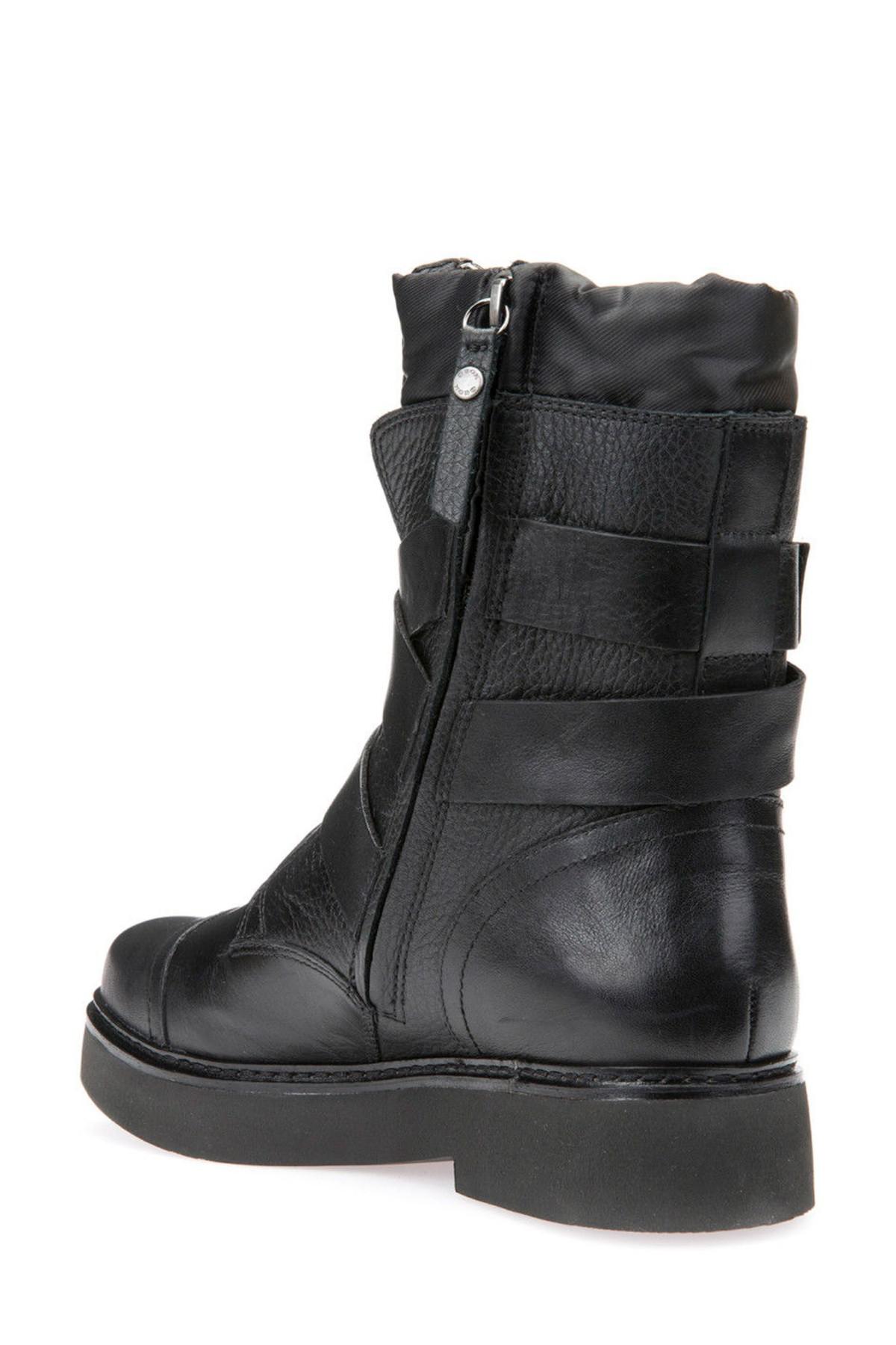 Geox Rayssa Moto Boot in Black Leather (Black) - Lyst