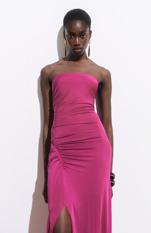 knee length dresses for ladies Moon Dance Strapless Dress in Mango