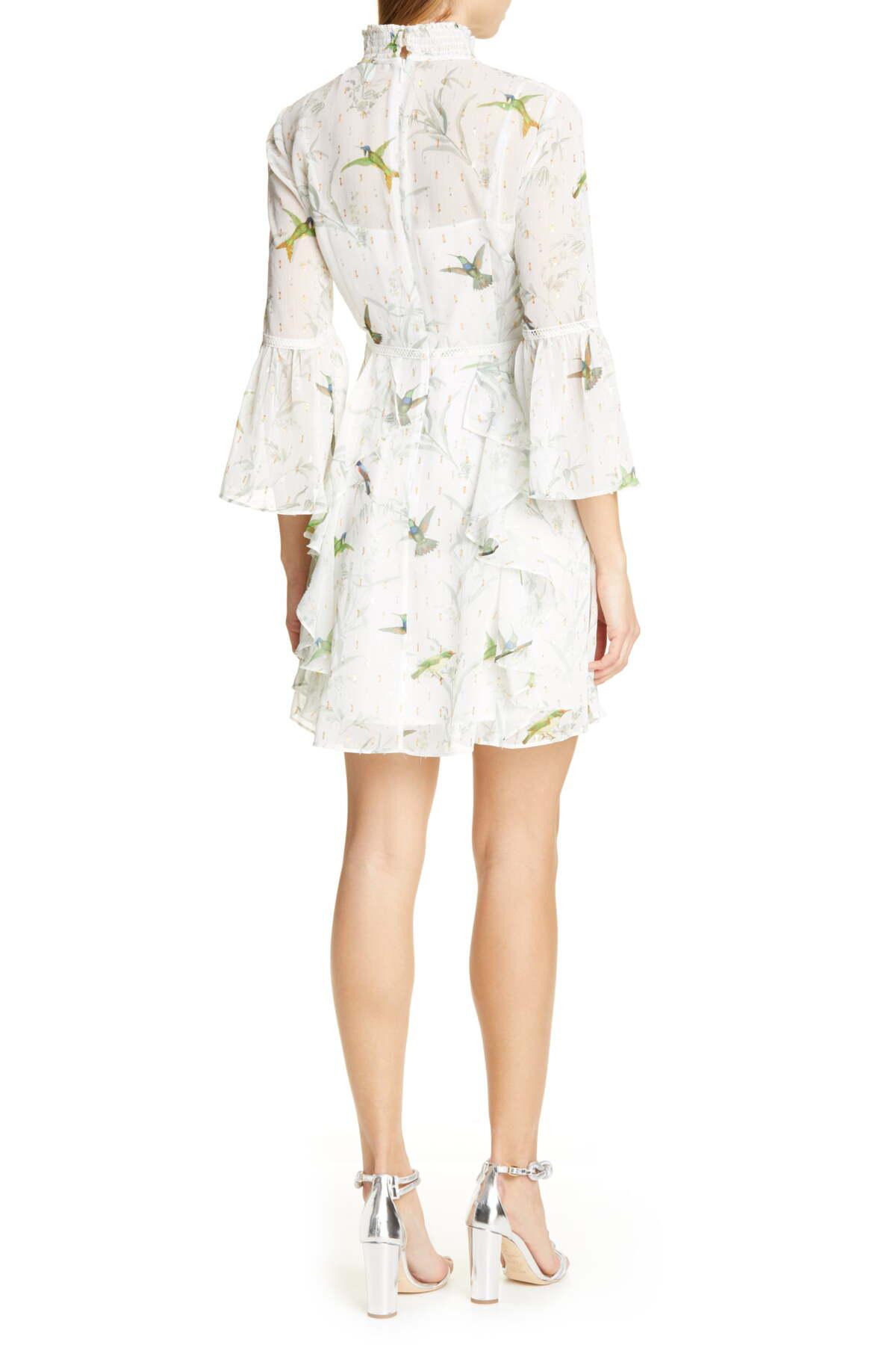 Ted Baker Andray Fortune Tiered Ruffle Dress in Mint (White) - Lyst