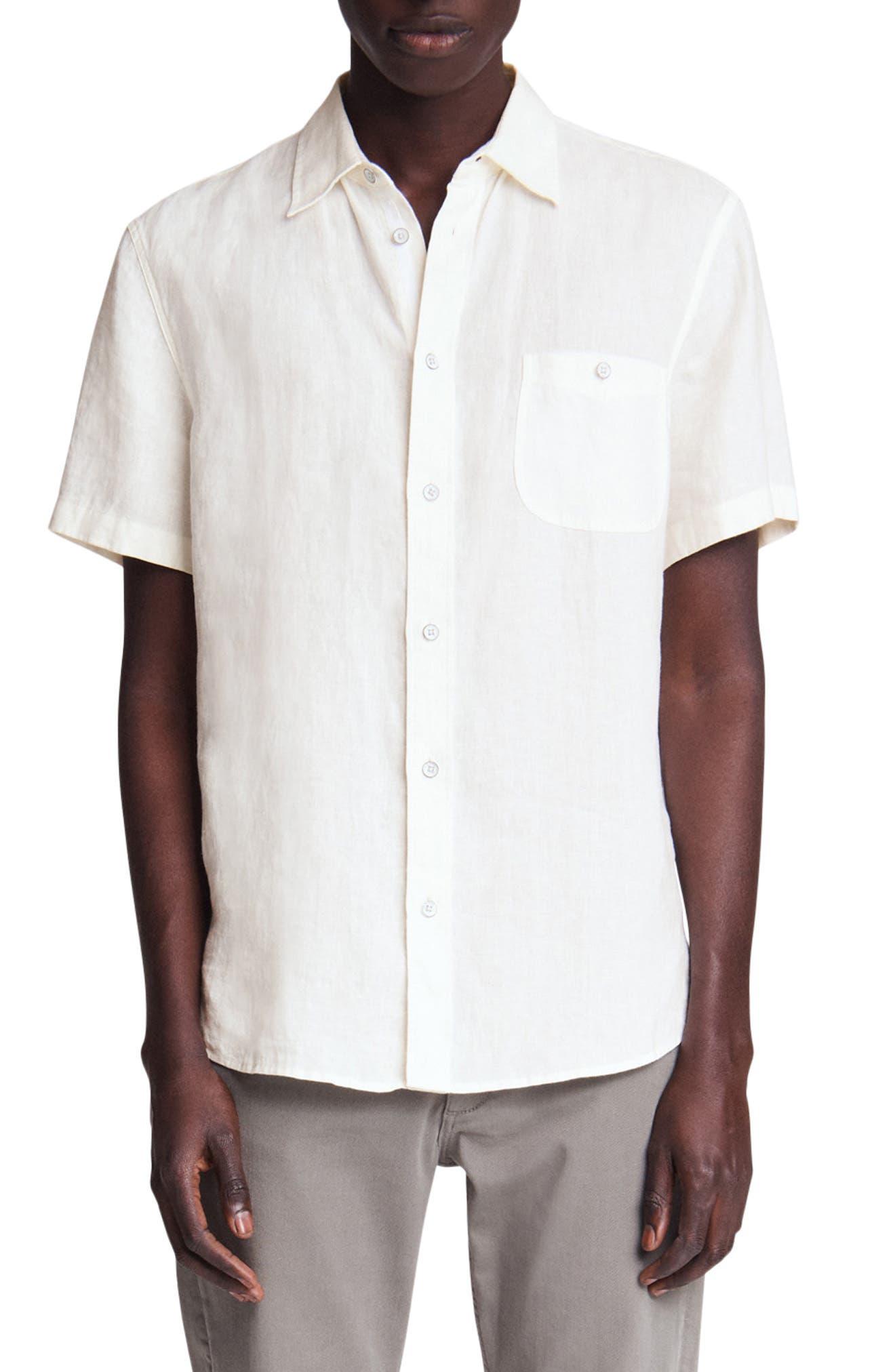 Rag \u0026 Bone Gus Linen Shirt Relaxed Fit 