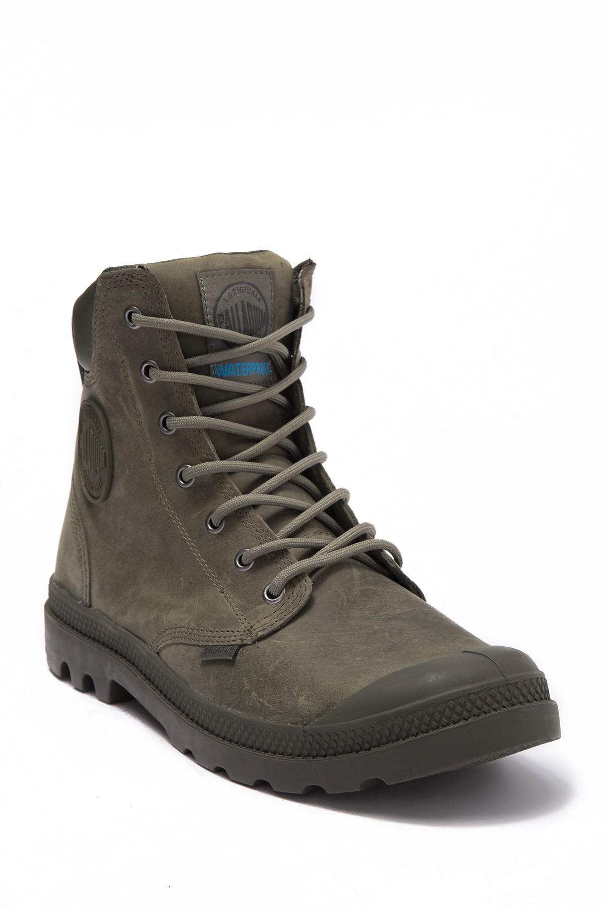 Palladium Leather Pampa Cuff Waterproof Lux Boot in Green for Men Lyst