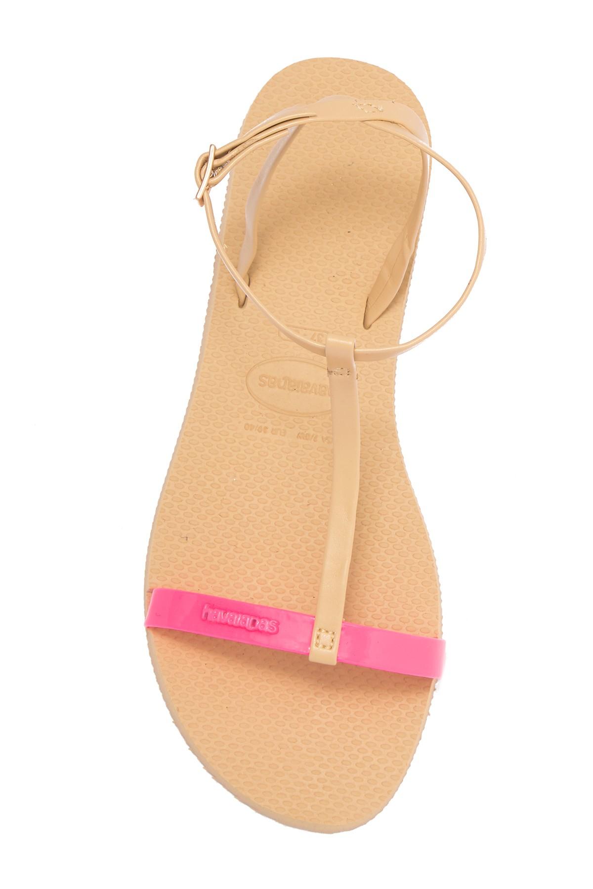  Havaianas  Leather You Belize Sandal  in Pink  Lyst