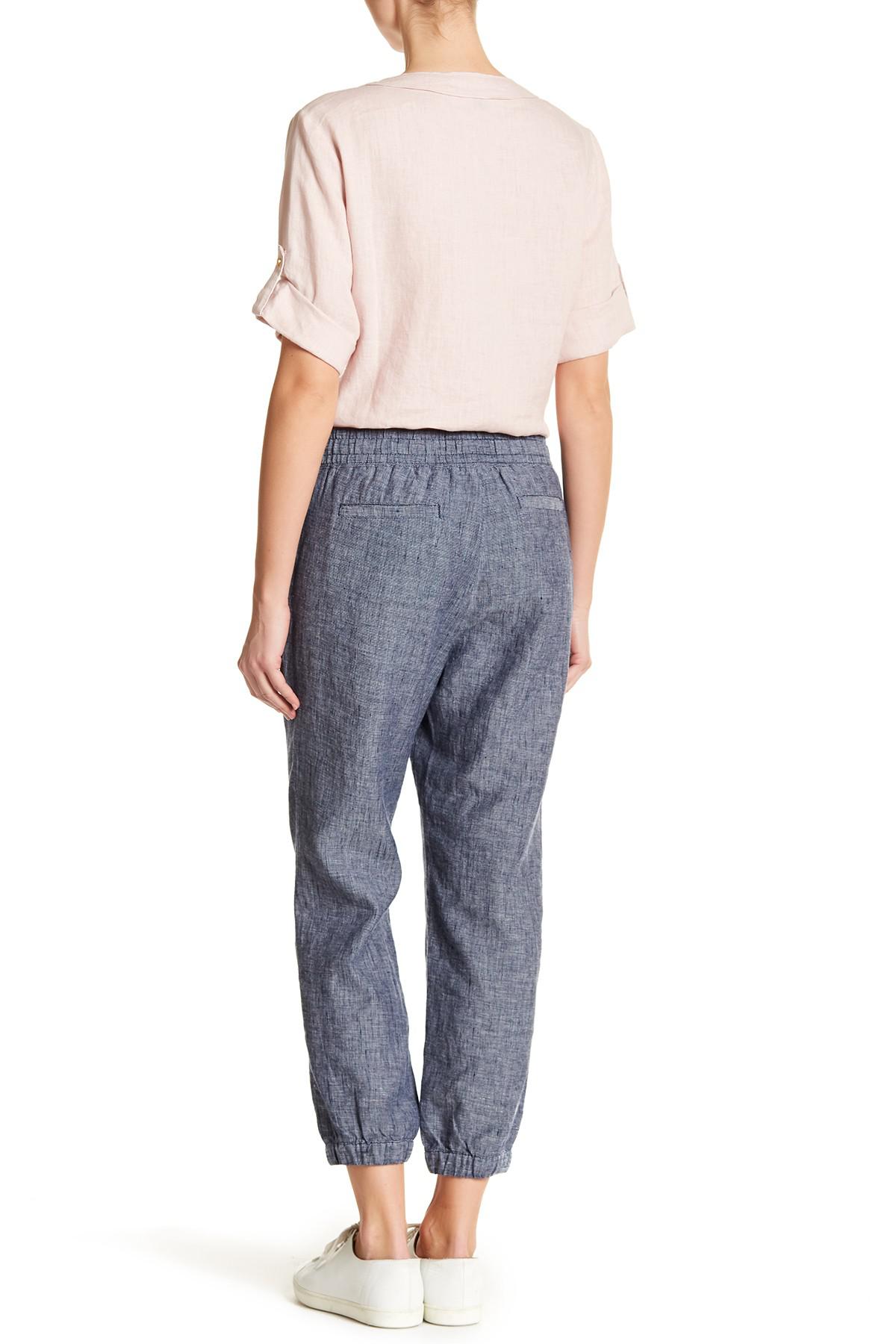 Ellen Tracy Linen Blend Joggers | Lyst