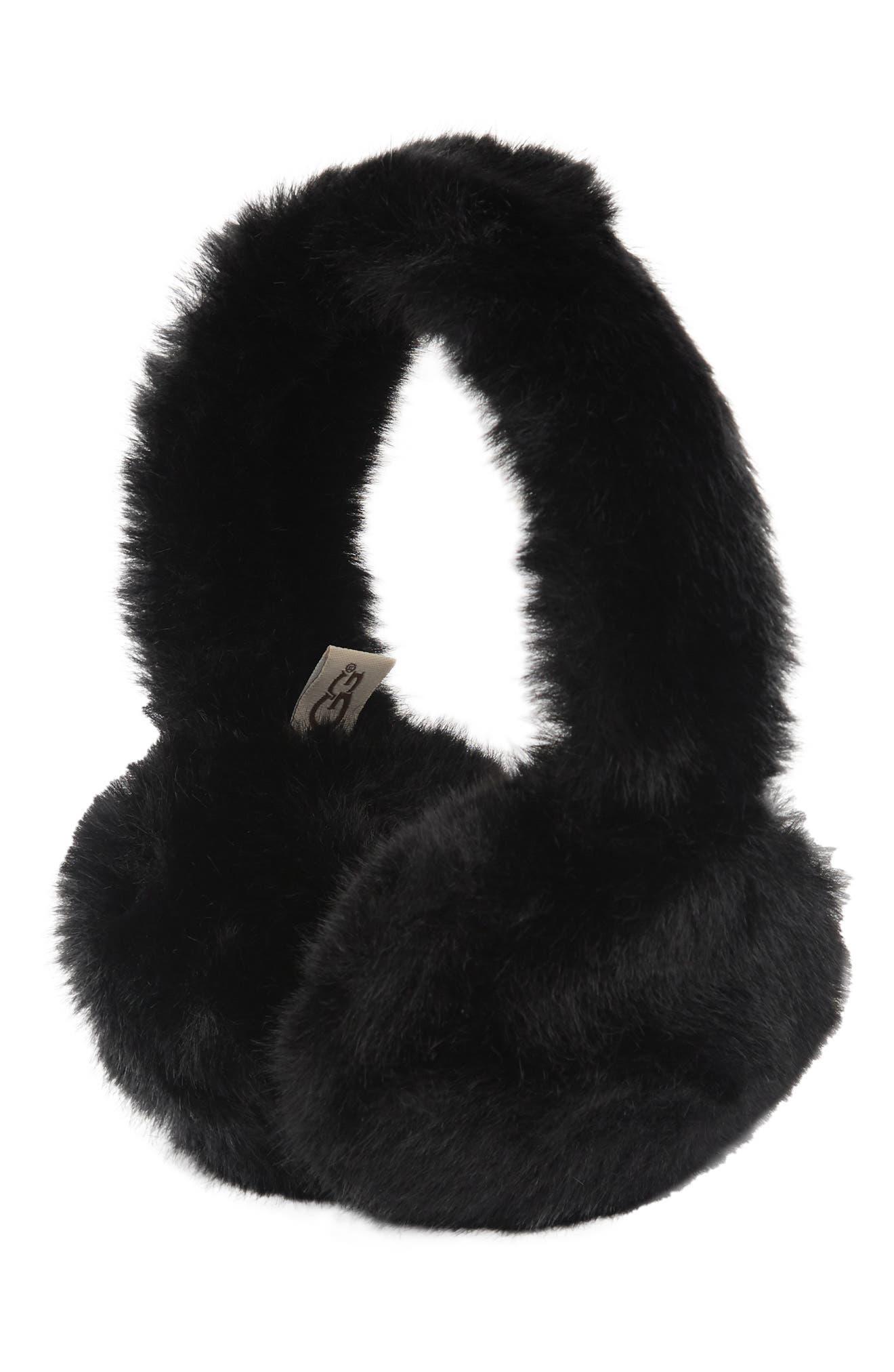 UGG UGG Faux Fur Earmuffs in Black for Men | Lyst