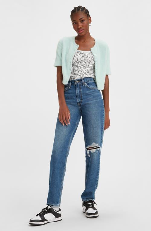 Levi ripped mom jeans clearance