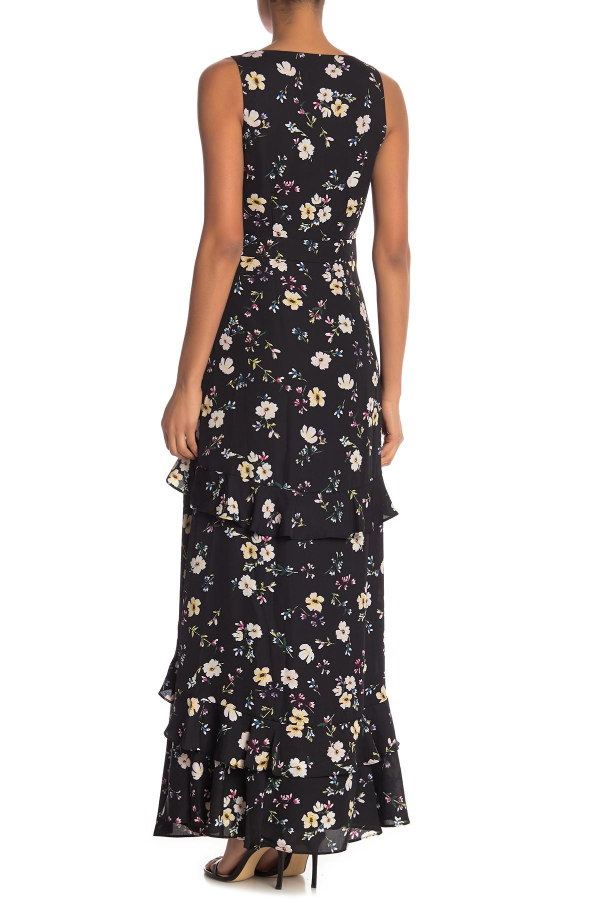 moira ruffle maxi dress