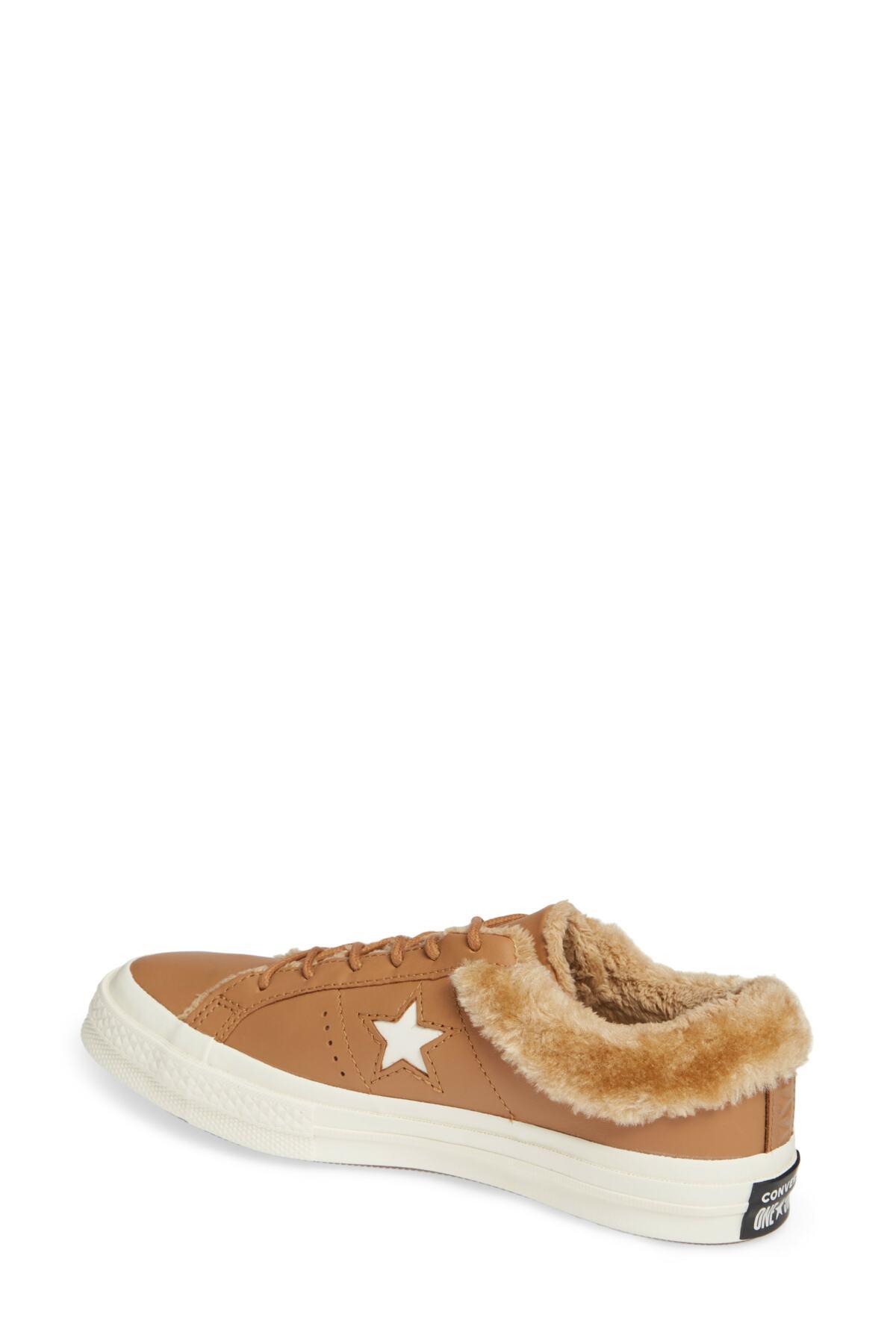 converse one star street warmer leather low top