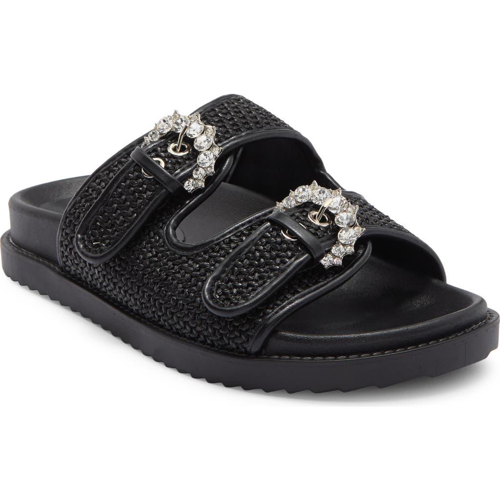 Rachel Roy Matcha Crystal Strap Slide Sandal in Black Lyst