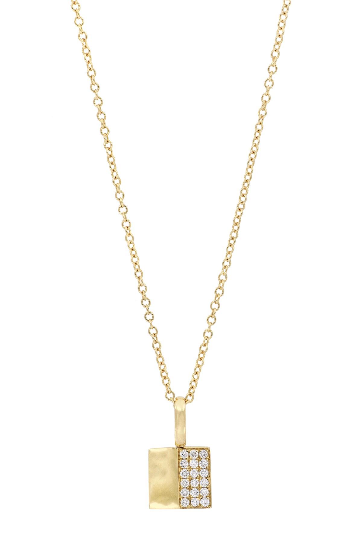 Kiera 18k Yellow Gold Square Pendant Necklace - Square Pendant Necklace Gold Kiera 18k Yellow Gold Square Pendant Necklace - Square Pendant Necklace Gold