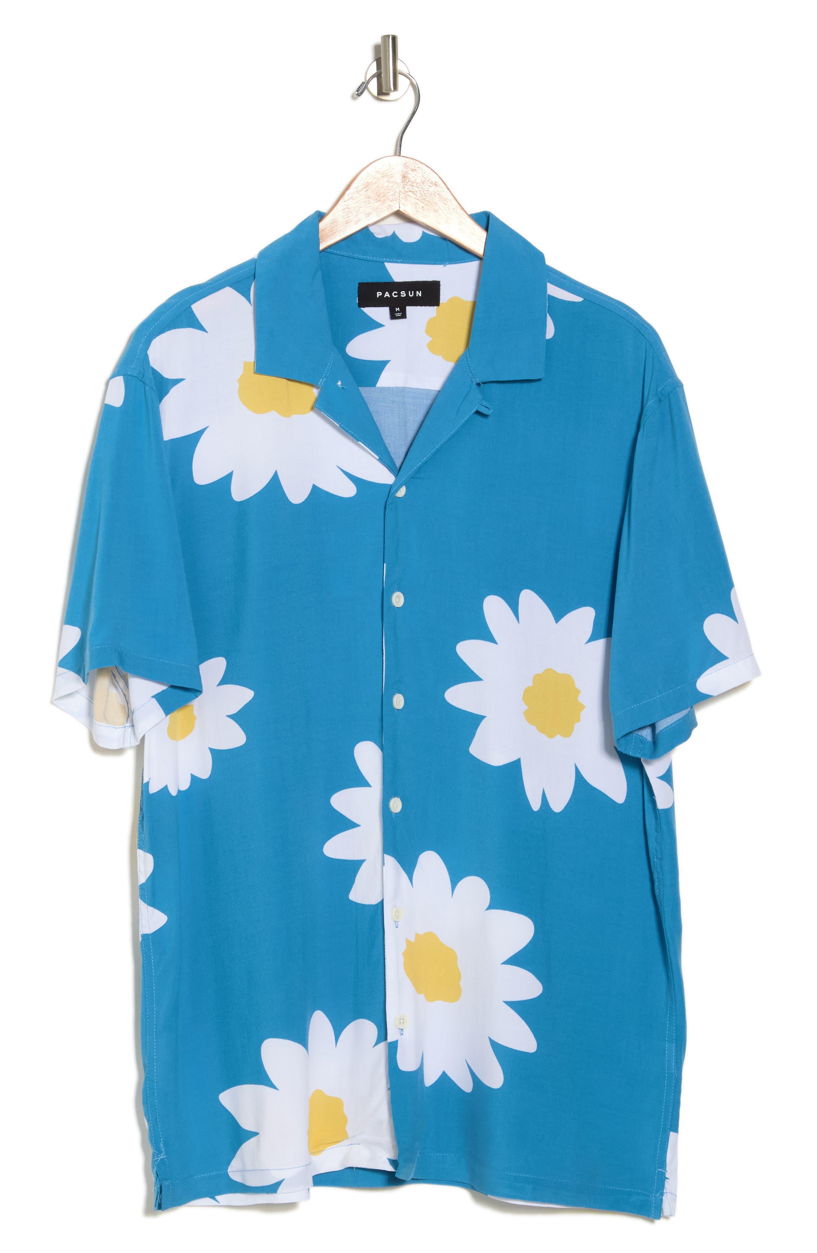 PacSun Retro Daisy Camp Shirt in Blue for Men | Lyst