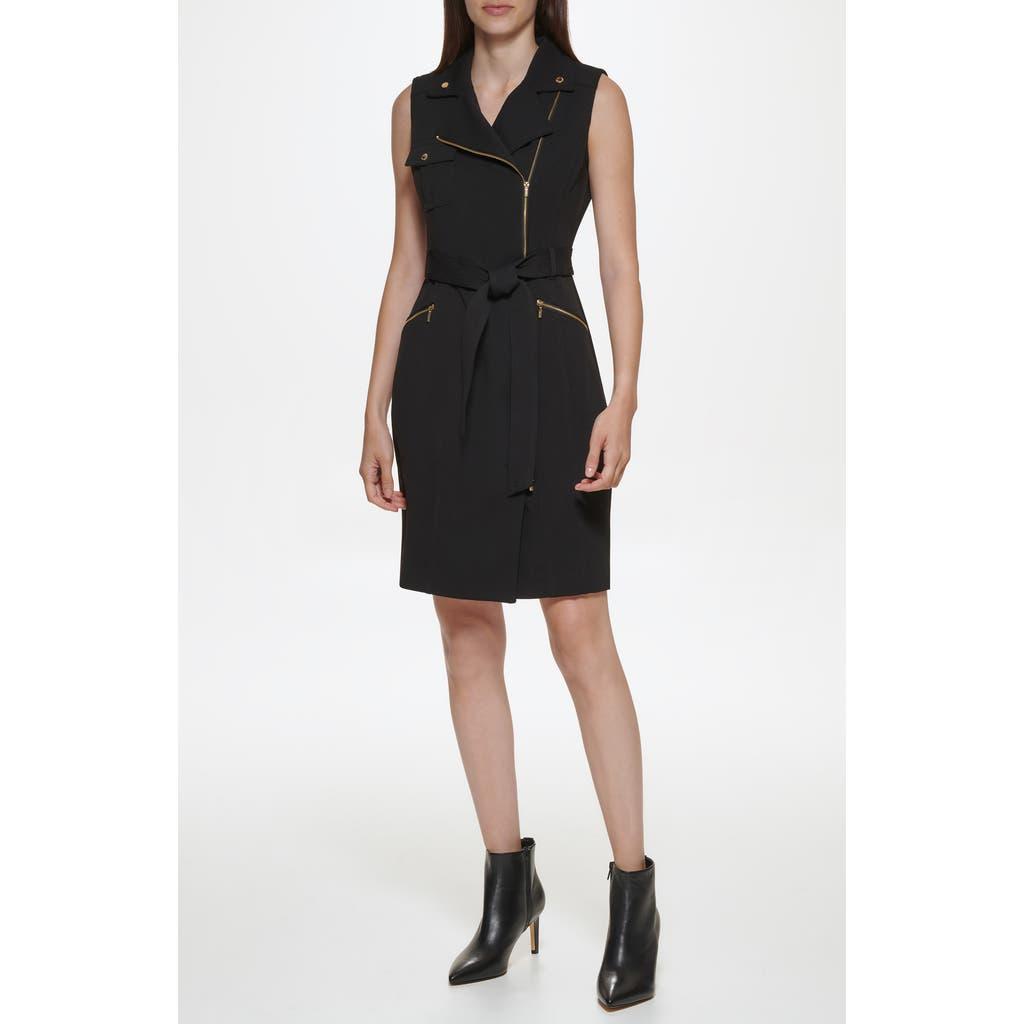 calvin klein black dress Ruffled V-Neck Knit at Von Maur Care Instruction Machine Washable at 30C Calvin Klein Ponte Straight Shift