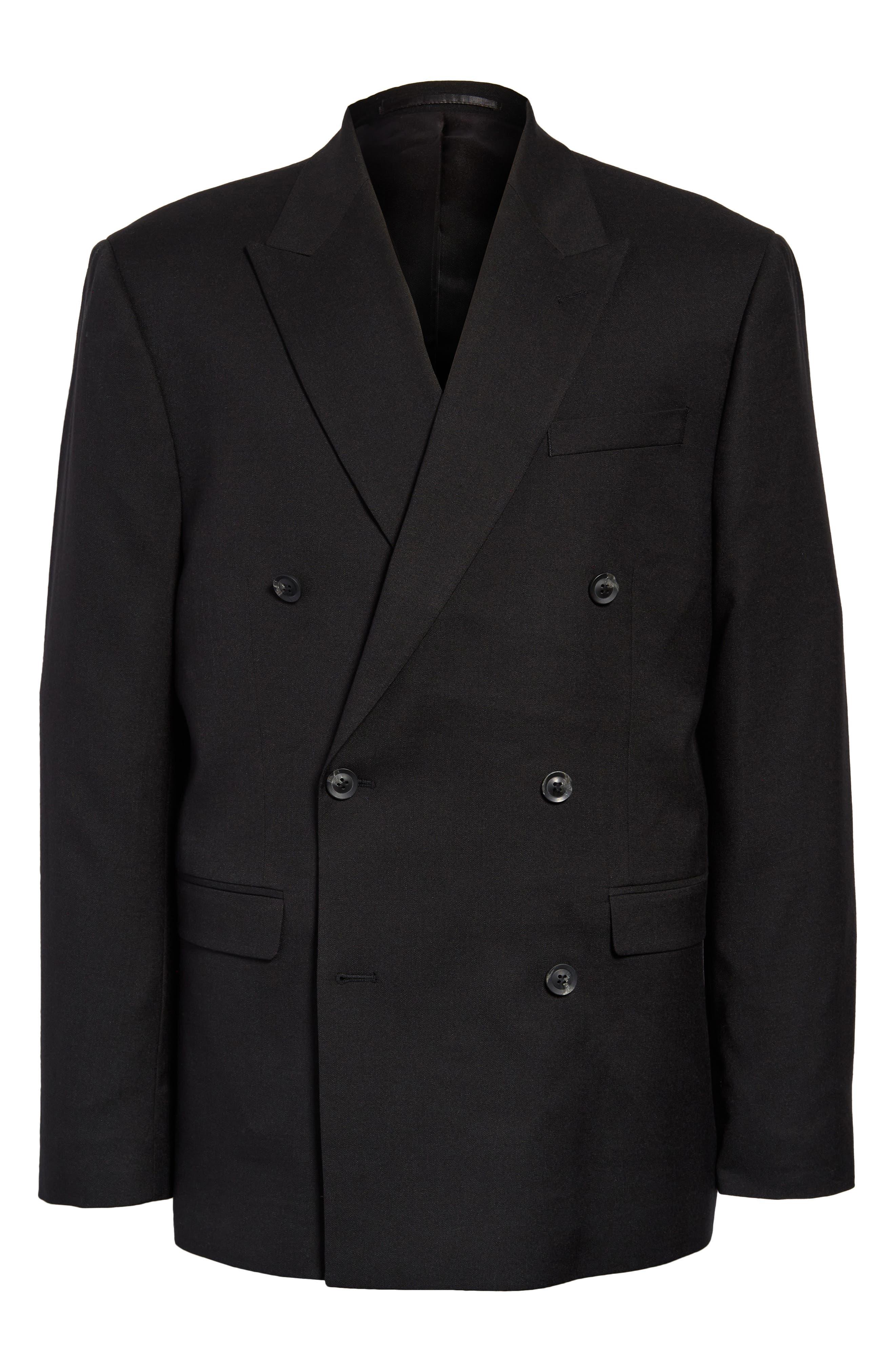 TOPMAN Boxy Double Breasted Suit Jacket In Black At Nordstrom Rack for ...