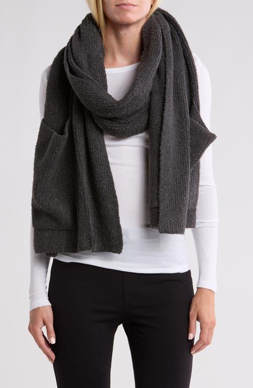 Barefoot Dreams Ecochic Pocket Rib Knit Scarf in Black Lyst