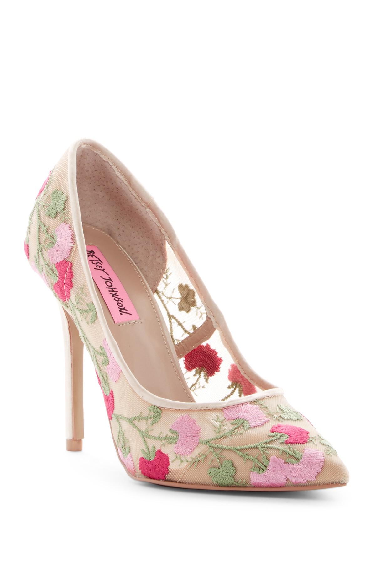 mesh and satin crystal pumps betsey johnson x db