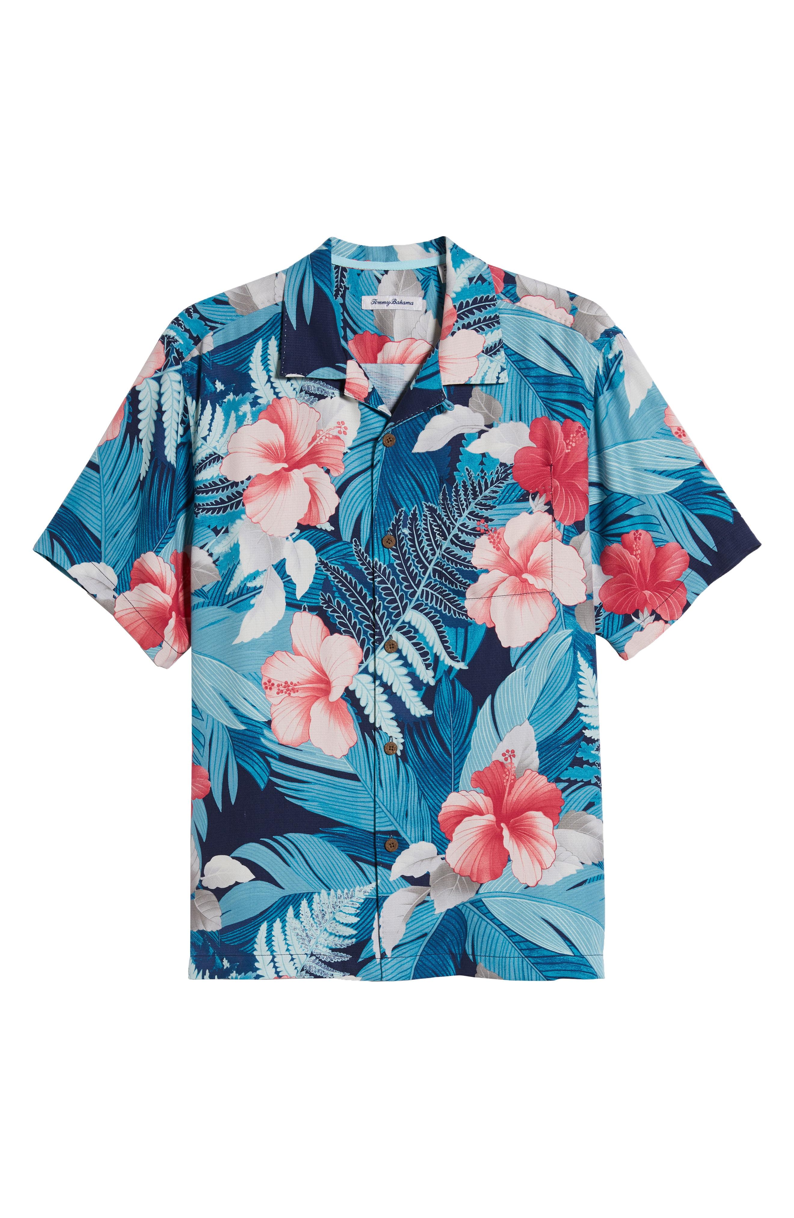 Silk Hawaiian Shirt in Blue for Men 
