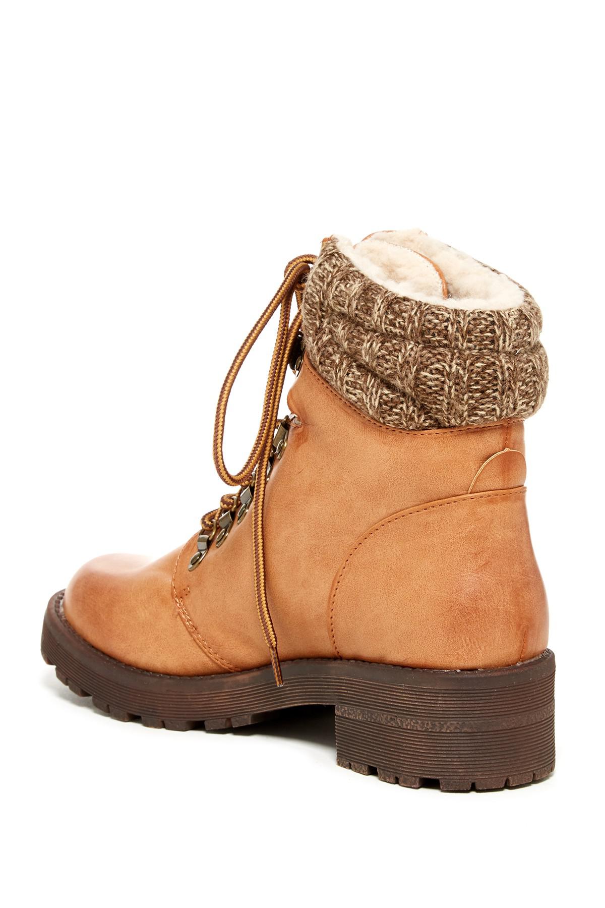 mia maylynn shearling trim boot