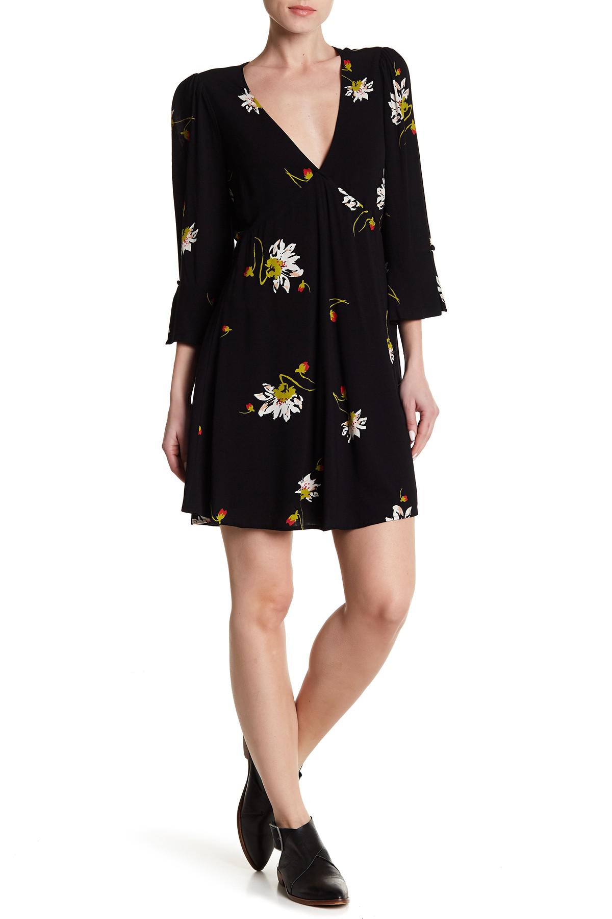 free people black wrap dress