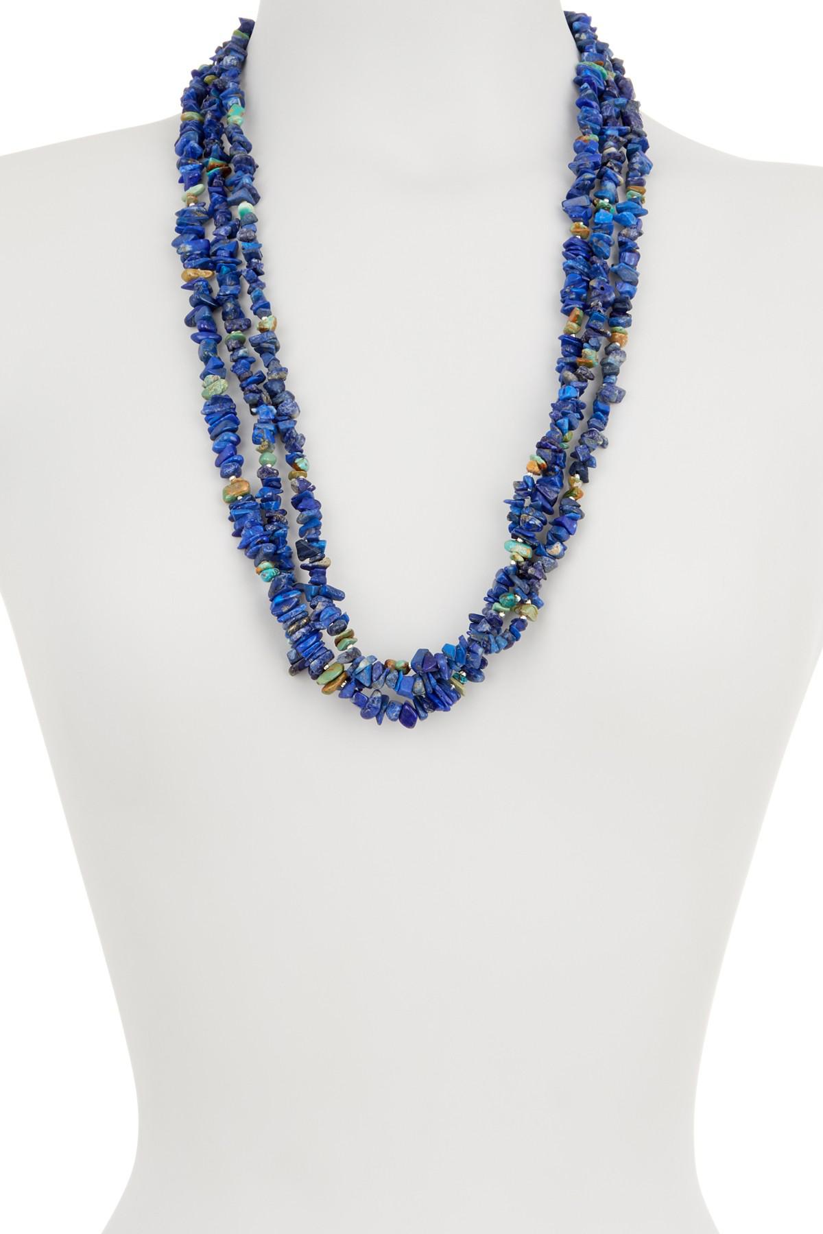 Download Peyote Bird Lapis & Turquoise Layered Necklace in Blue - Lyst