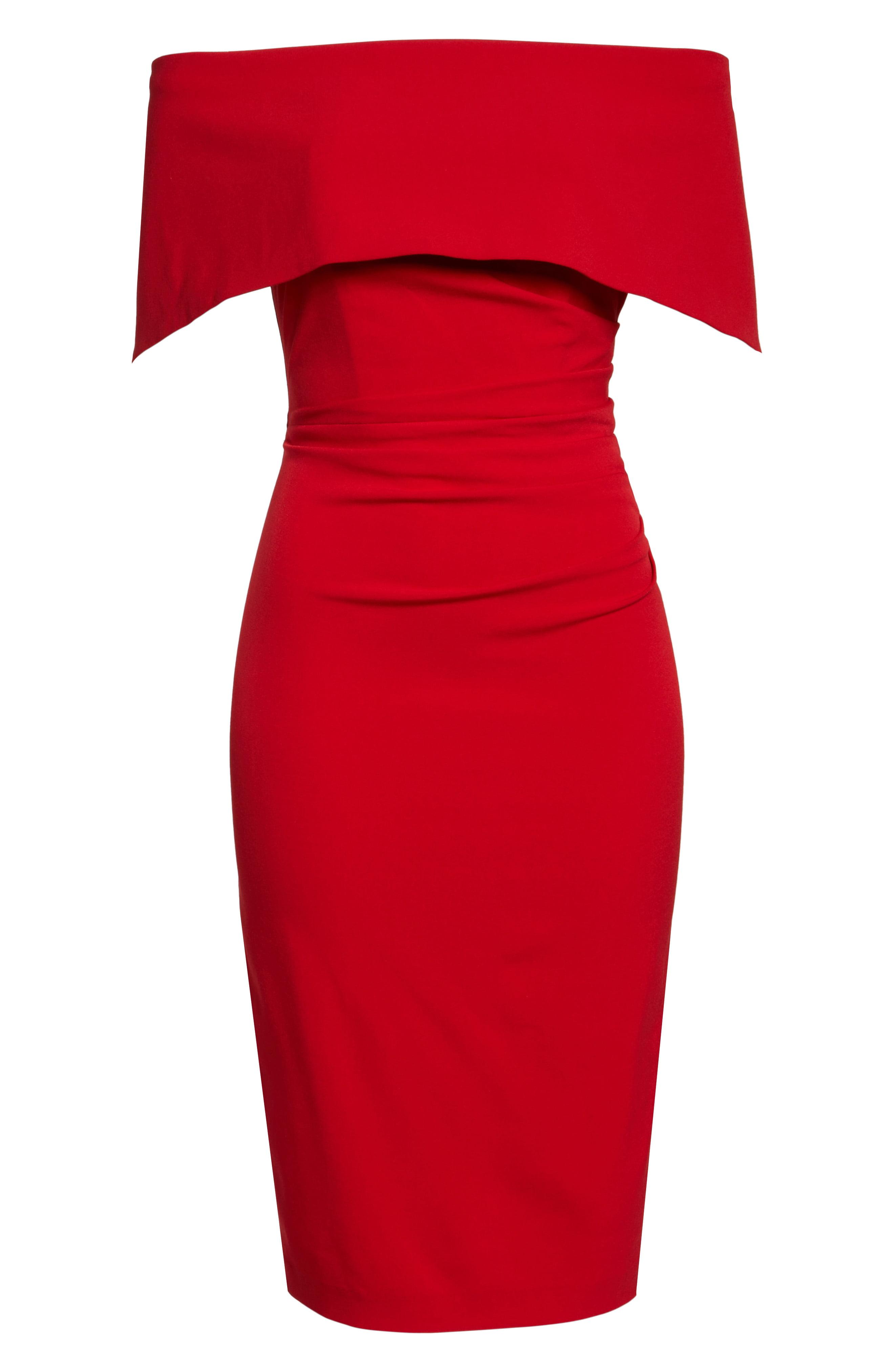 Vince Camuto Popover Cocktail Dress in Red | Lyst