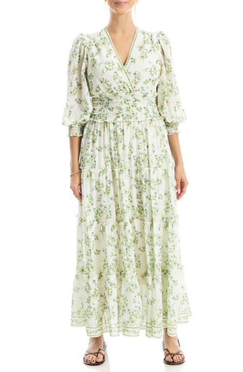 chinese dress ladies Max Studio Women's Plus Size Crepe Smocked Short Sleeve Tiered Maxi Dress,  Sea Paisley Bouquet Vintage Chintz, 2X at Amazon Women's Clothing store
