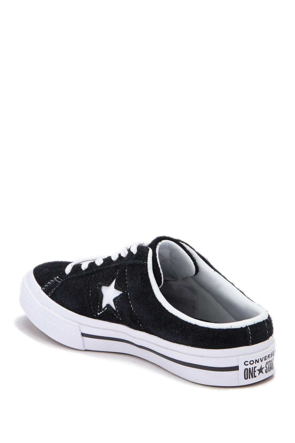 Converse Suede One Star Mule Slip-on Sneaker (unisex) in Black | Lyst