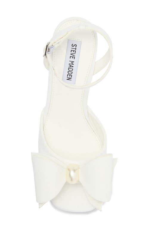 Steve Madden Aerin Bow Platform Sandal in White | Lyst