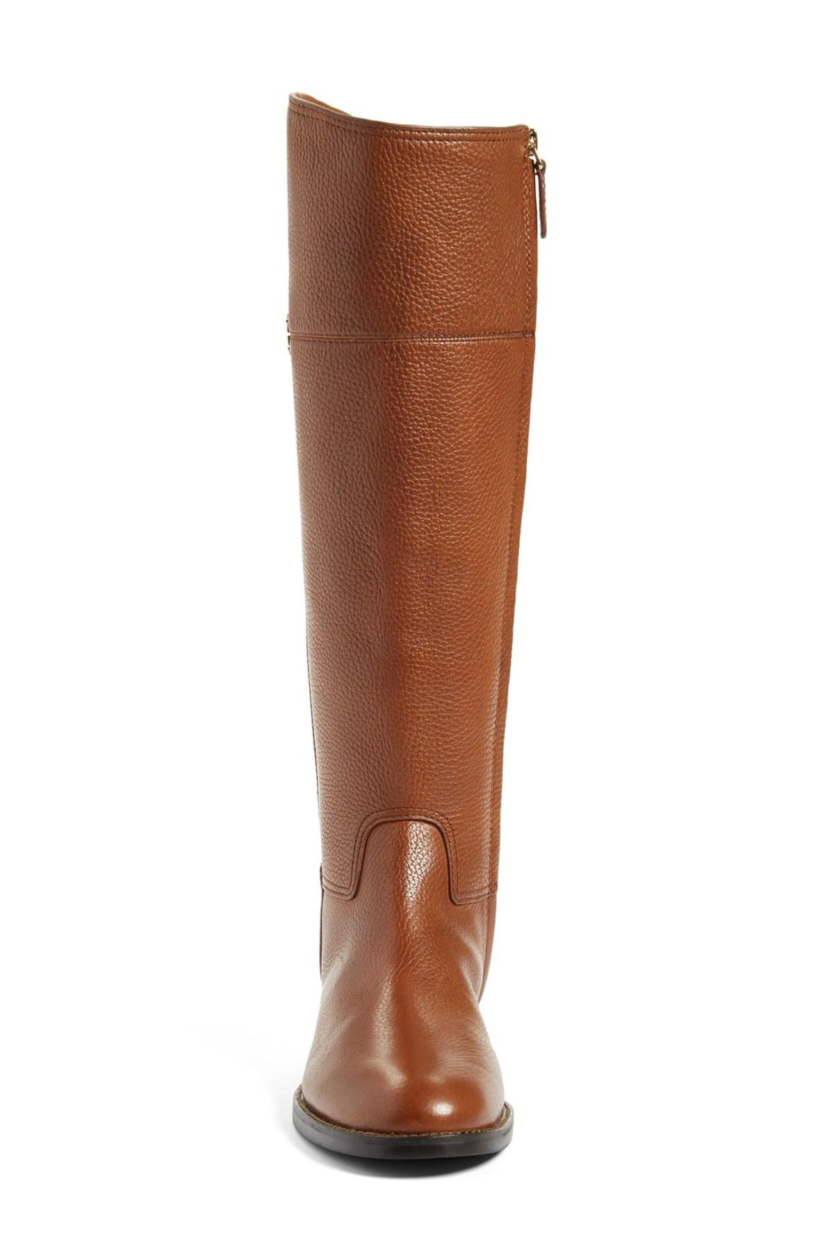 Tory Burch Jolie Leather Riding Boots in Brown | Lyst