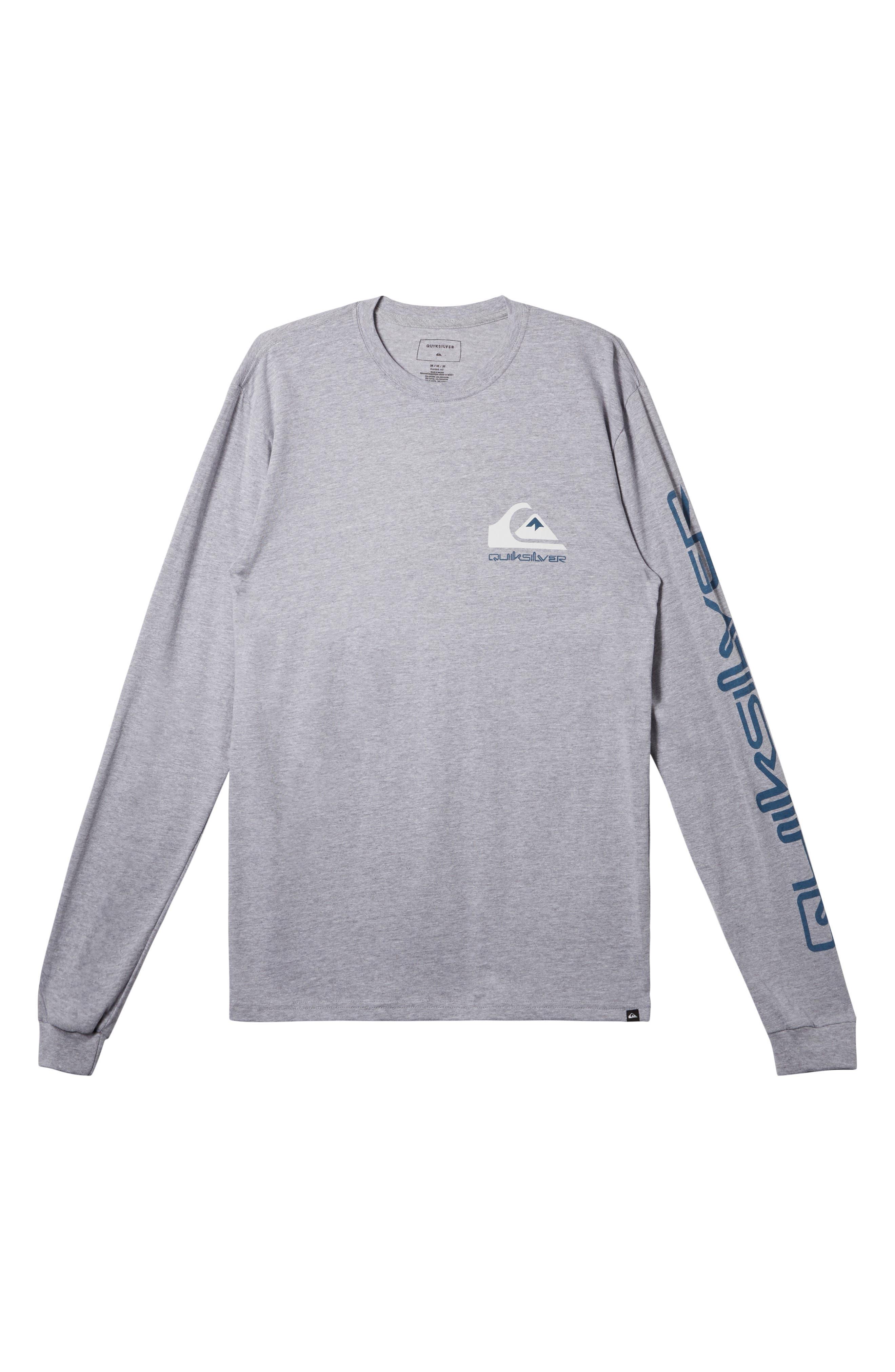 Quiksilver Omni Logo Long Sleeve Graphic T-shirt in Gray for Men | Lyst