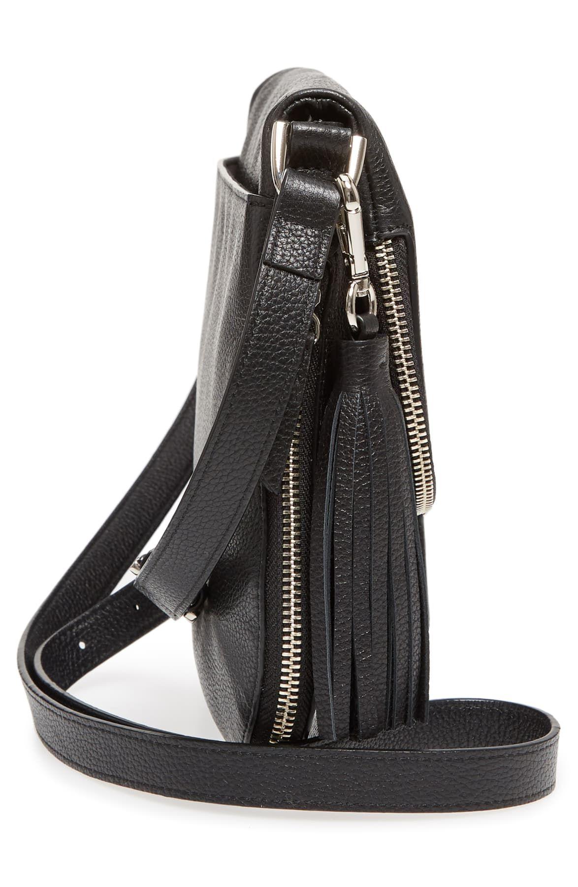 kara leather expandable crossbody bag