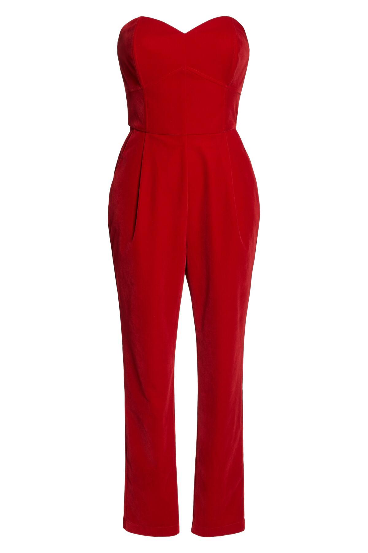adelyn rae velvet jumpsuit
