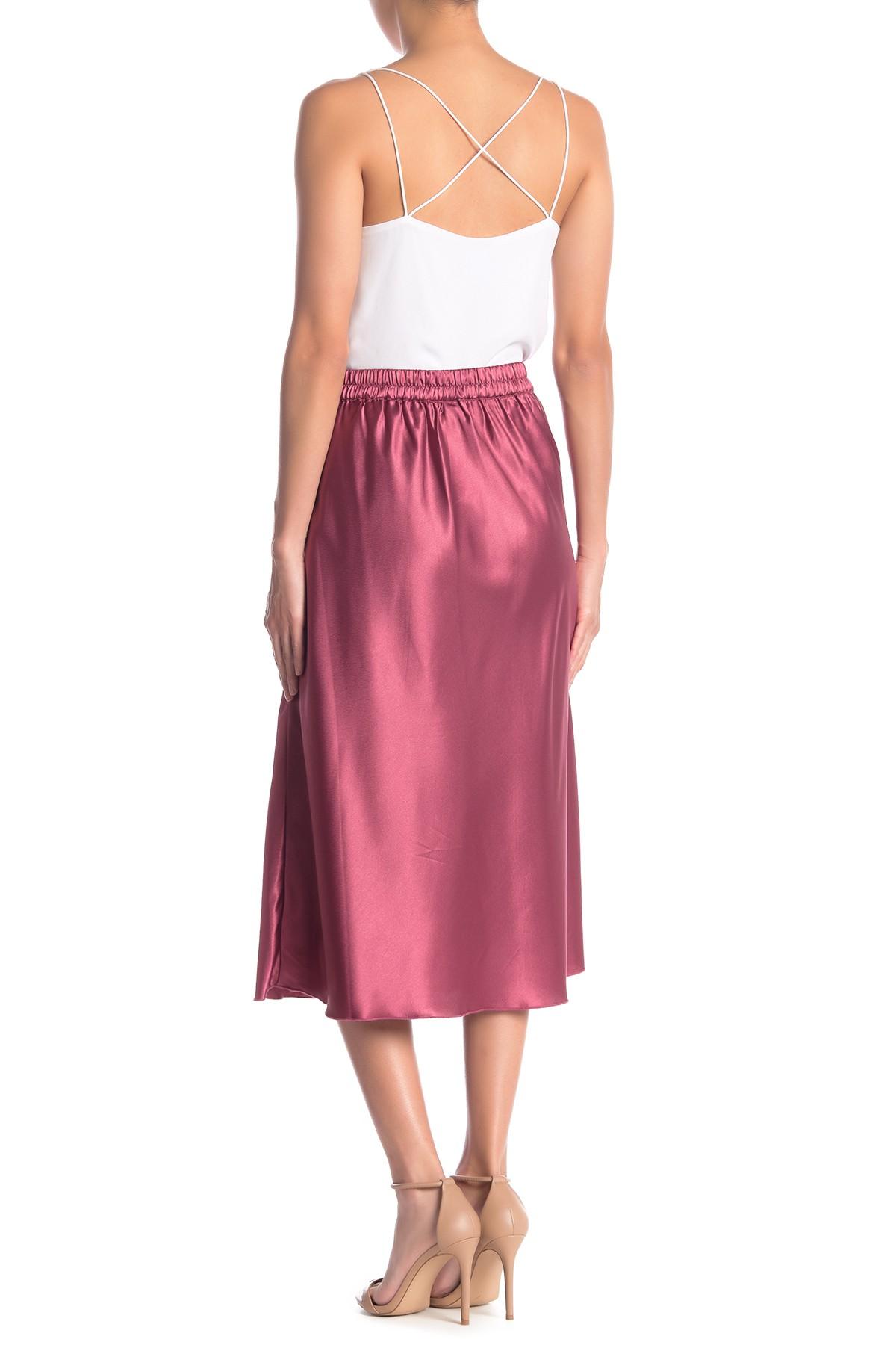 Vero Moda Christas Satin Midi Skirt in 