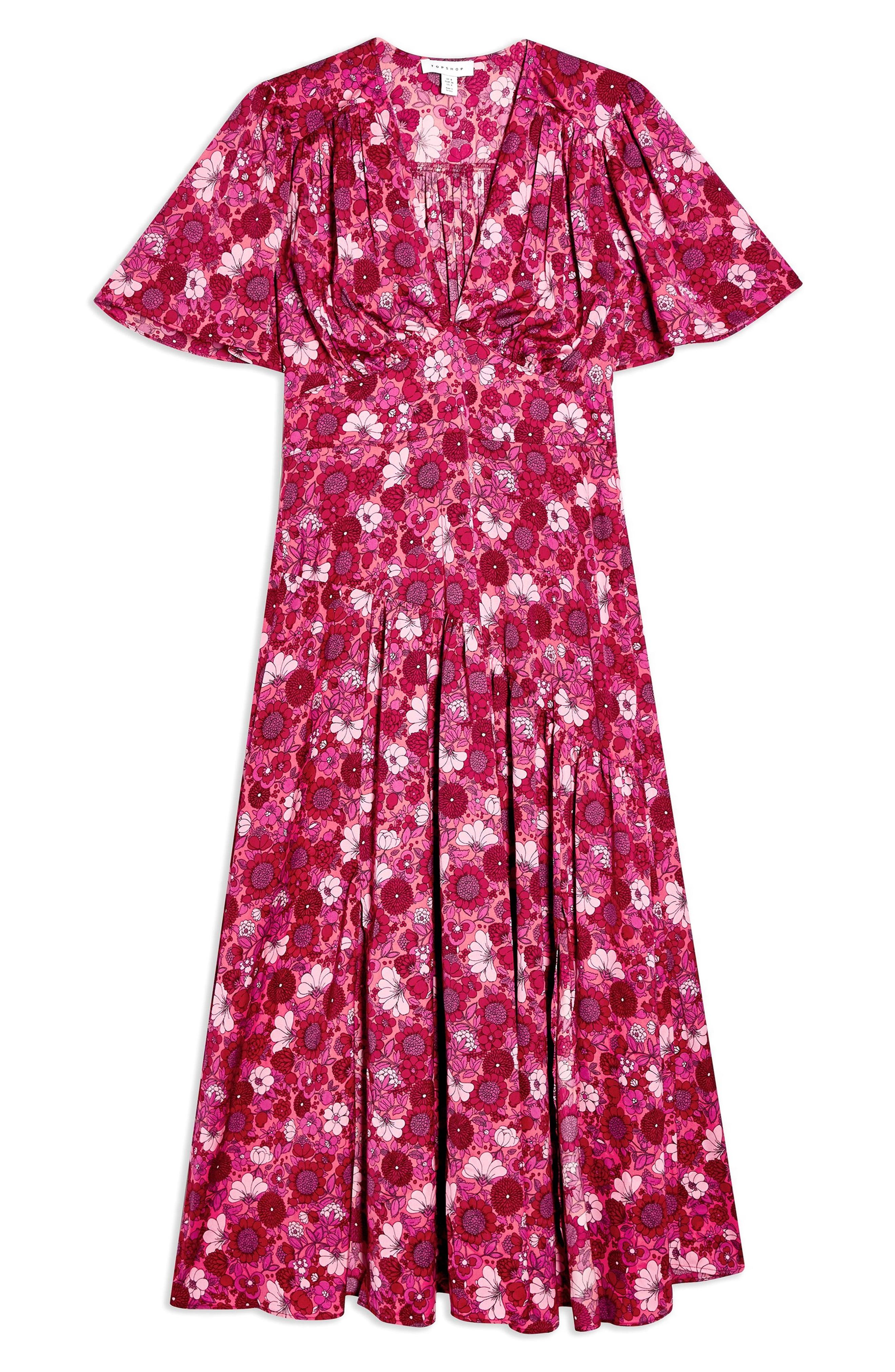 TOPSHOP Synthetic Willow Pink Floral 
