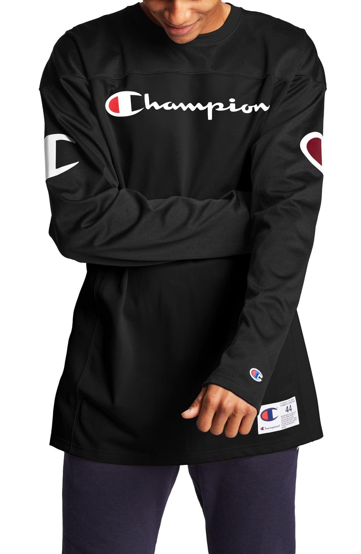 Champion Plaited Football Jersey in Black for Men - Lyst