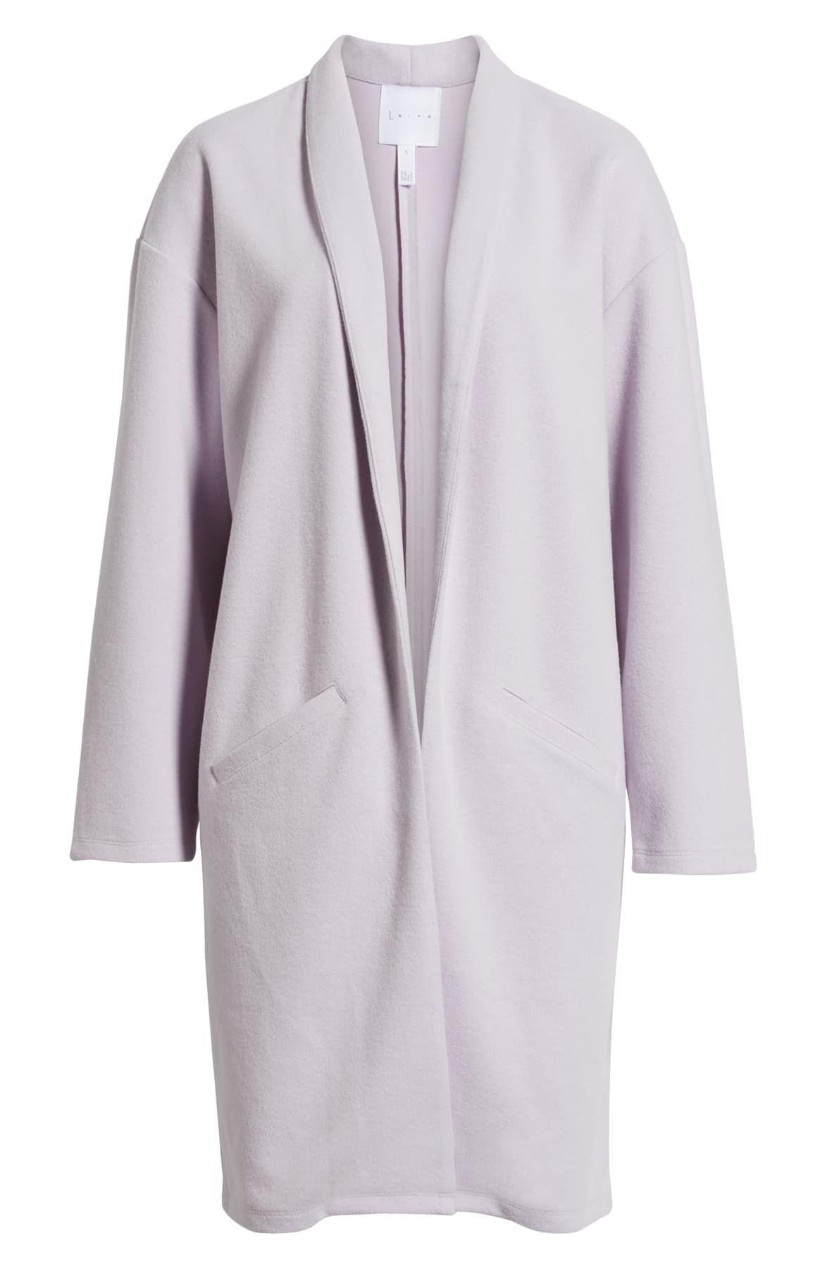 leith open front midi coat