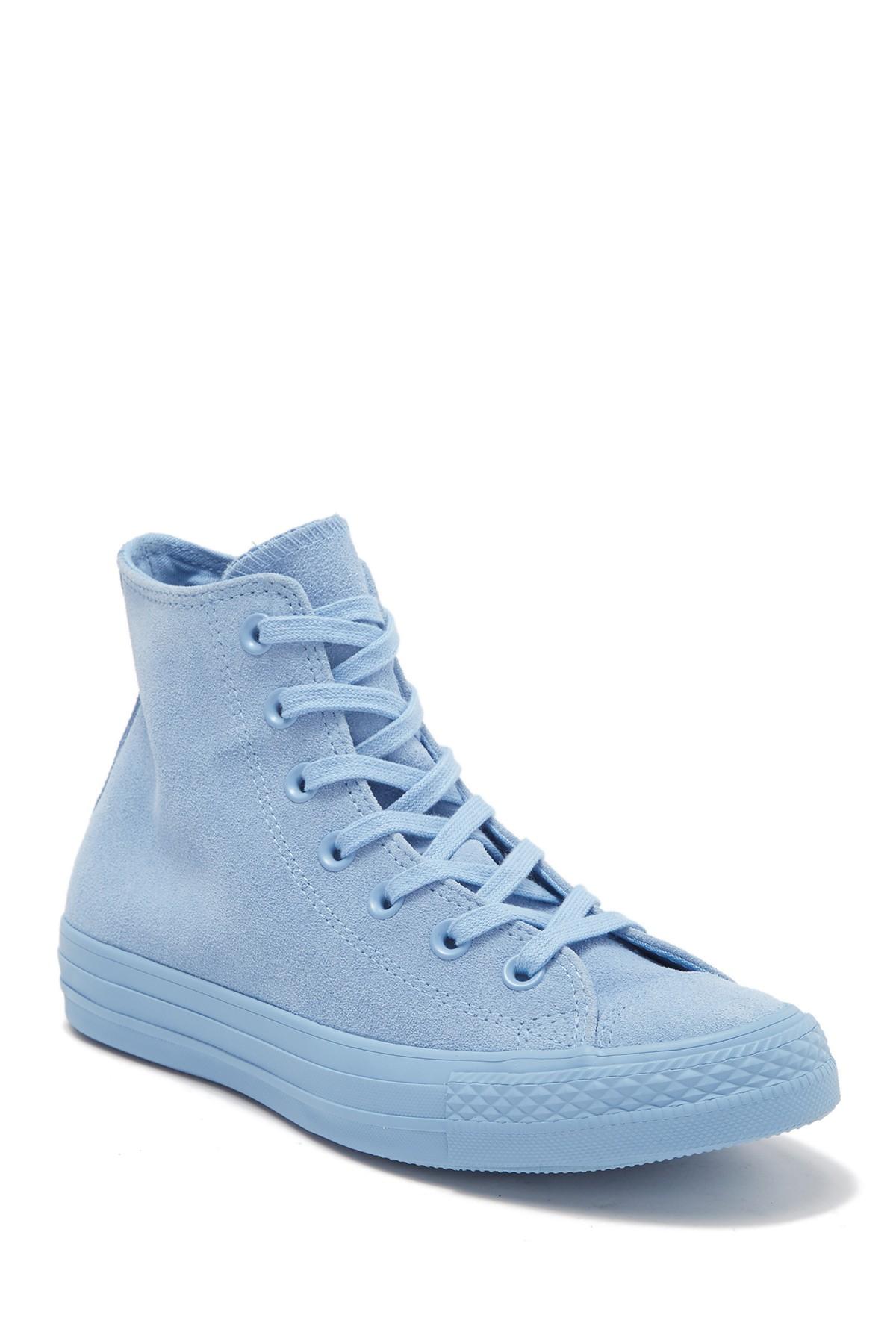 Converse Chuck Taylor(r) All Star(r) Hi - Mono Suede (light Blue) Shoes |  Lyst