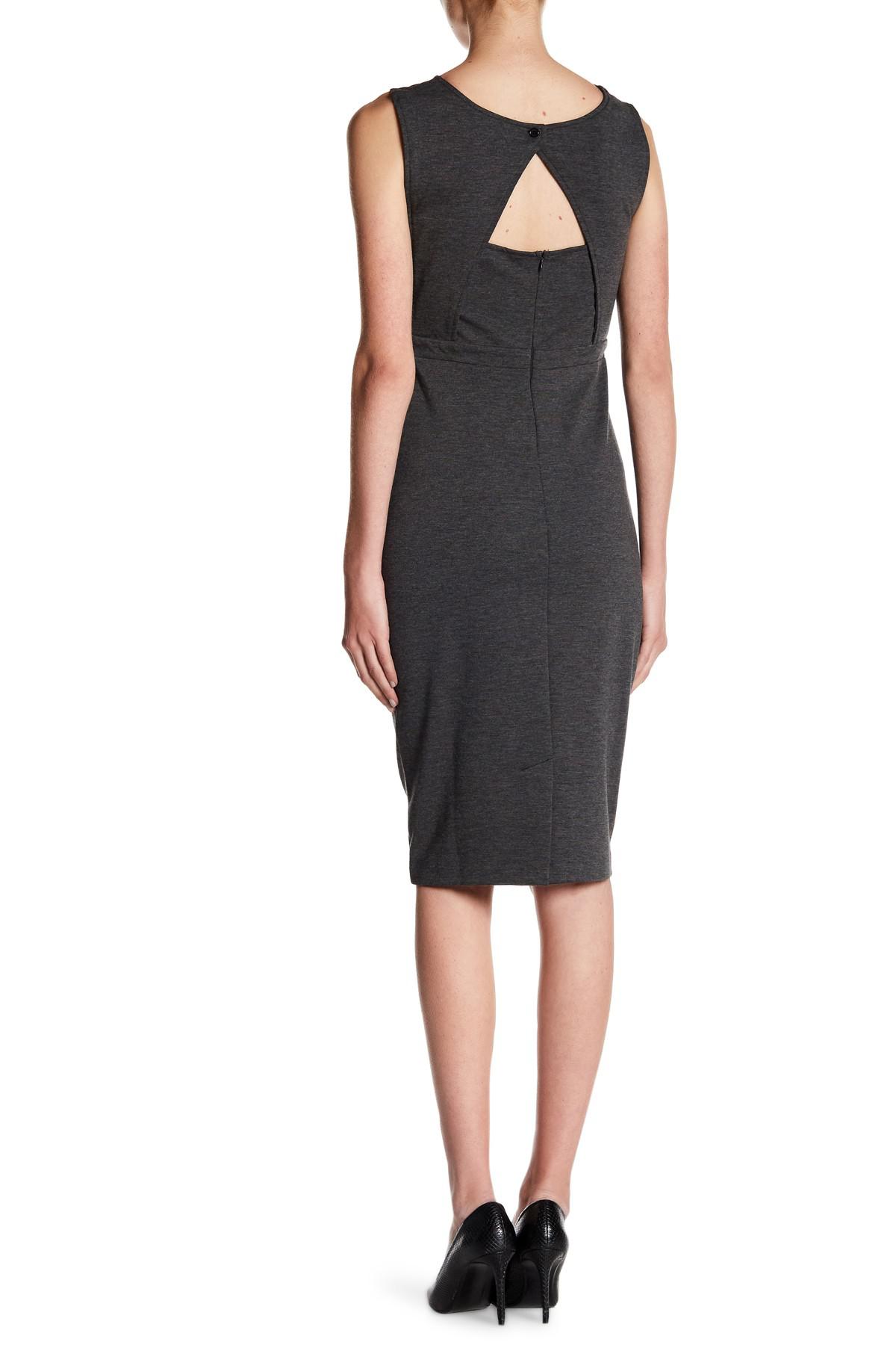 Cutout A-Line Dress Gray