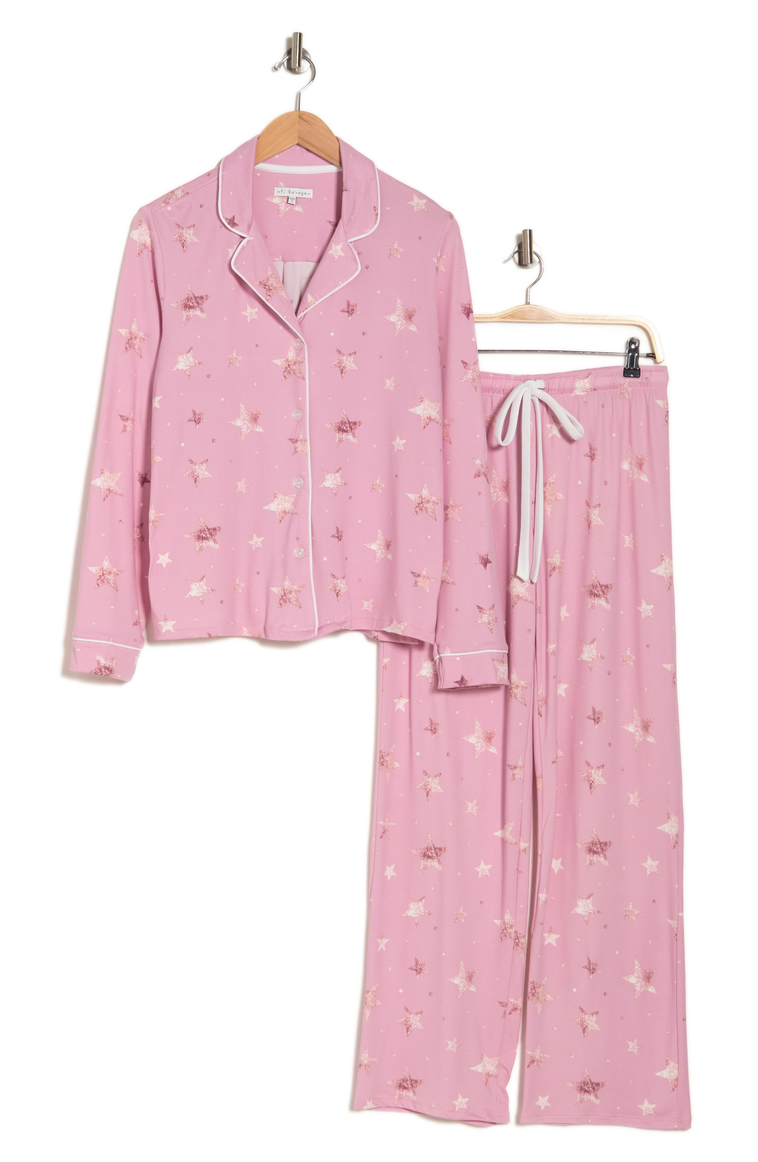 Pj Salvage Long Sleeve Knit Pajamas in Pink | Lyst