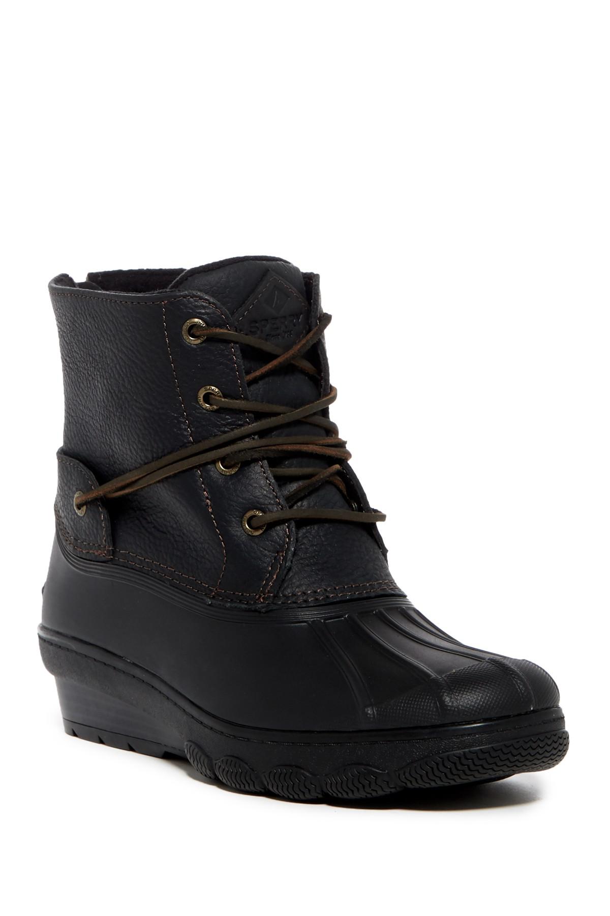 sperry saltwater wedge boots