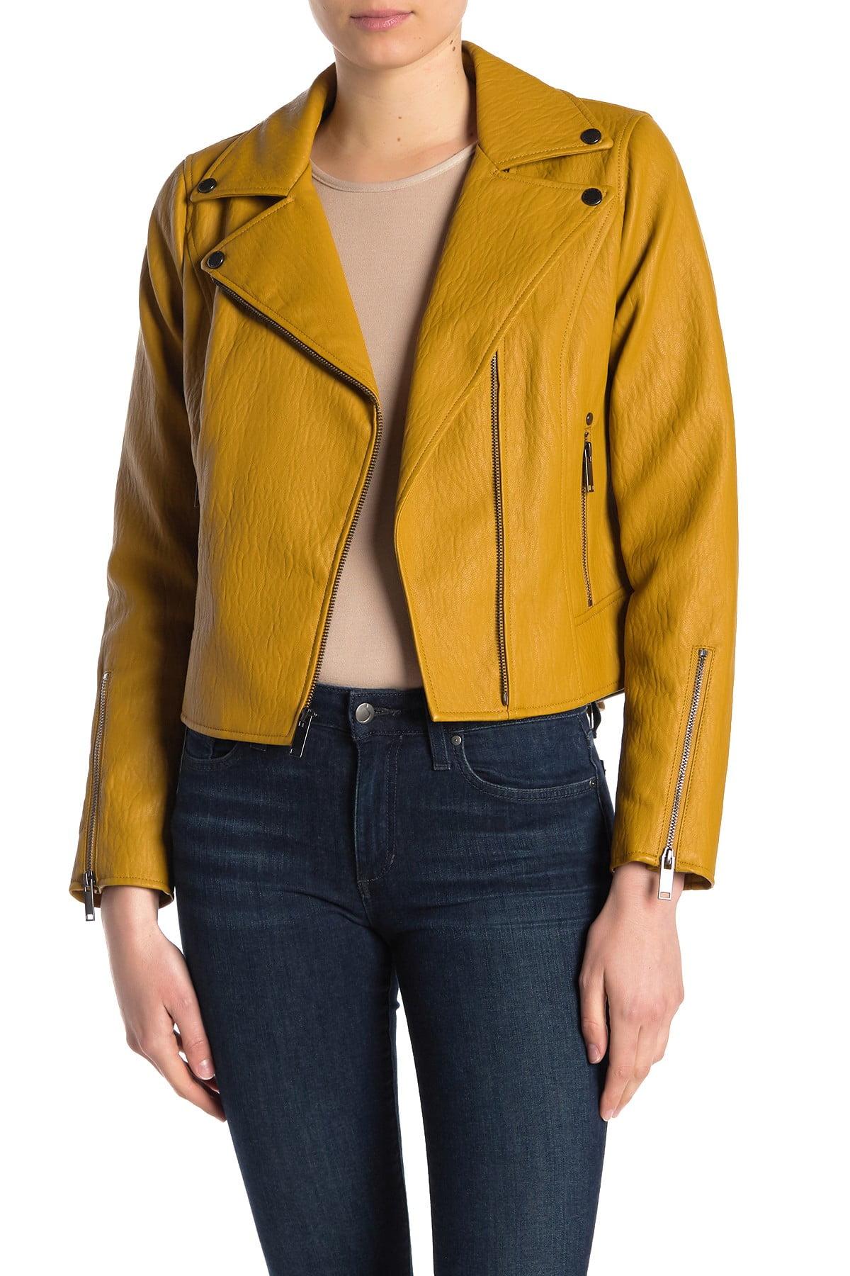 mustard biker jacket matalan