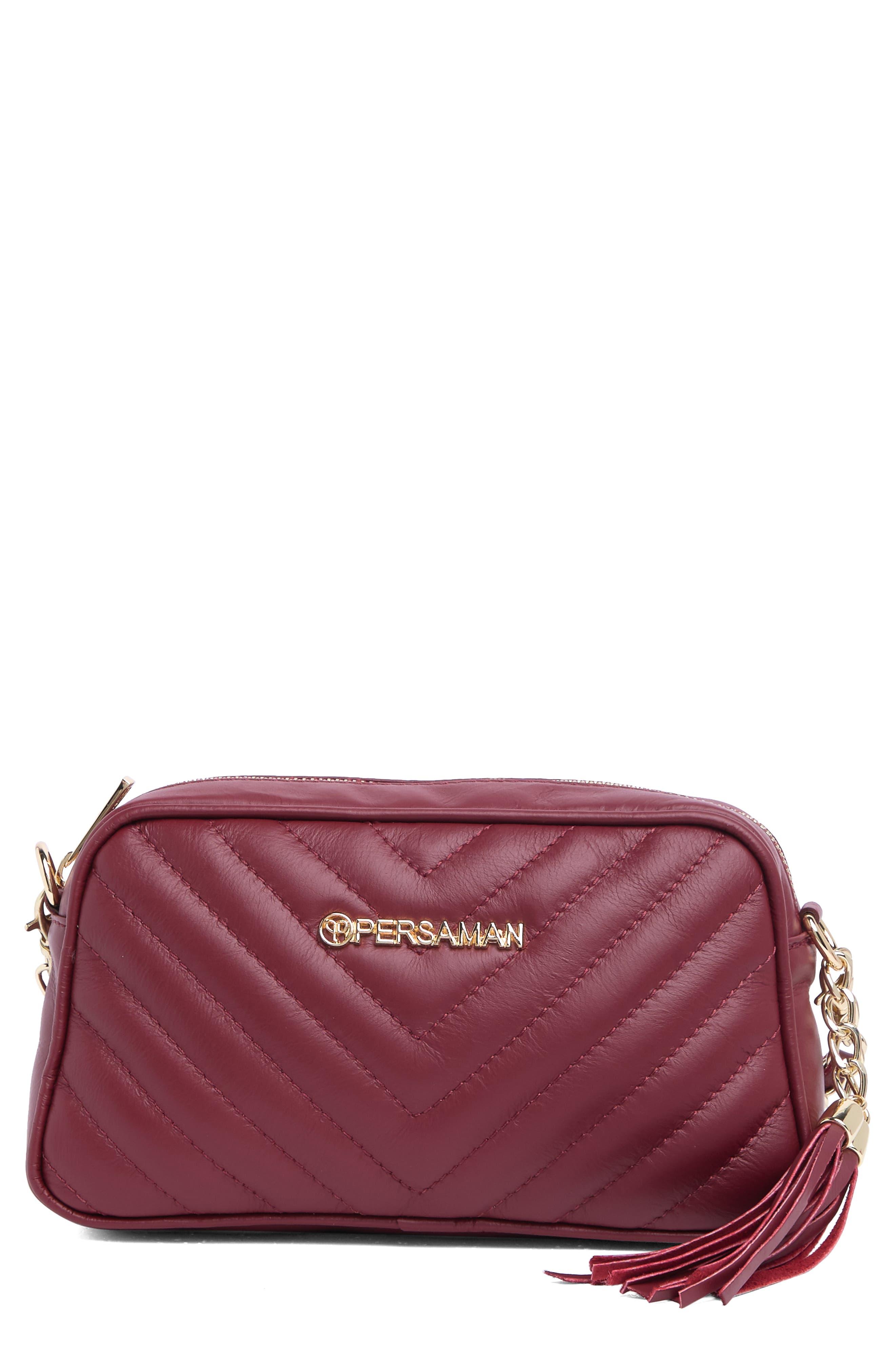 Persaman New York Danielle Leather Camera Bag In Brick Red At Nordstrom