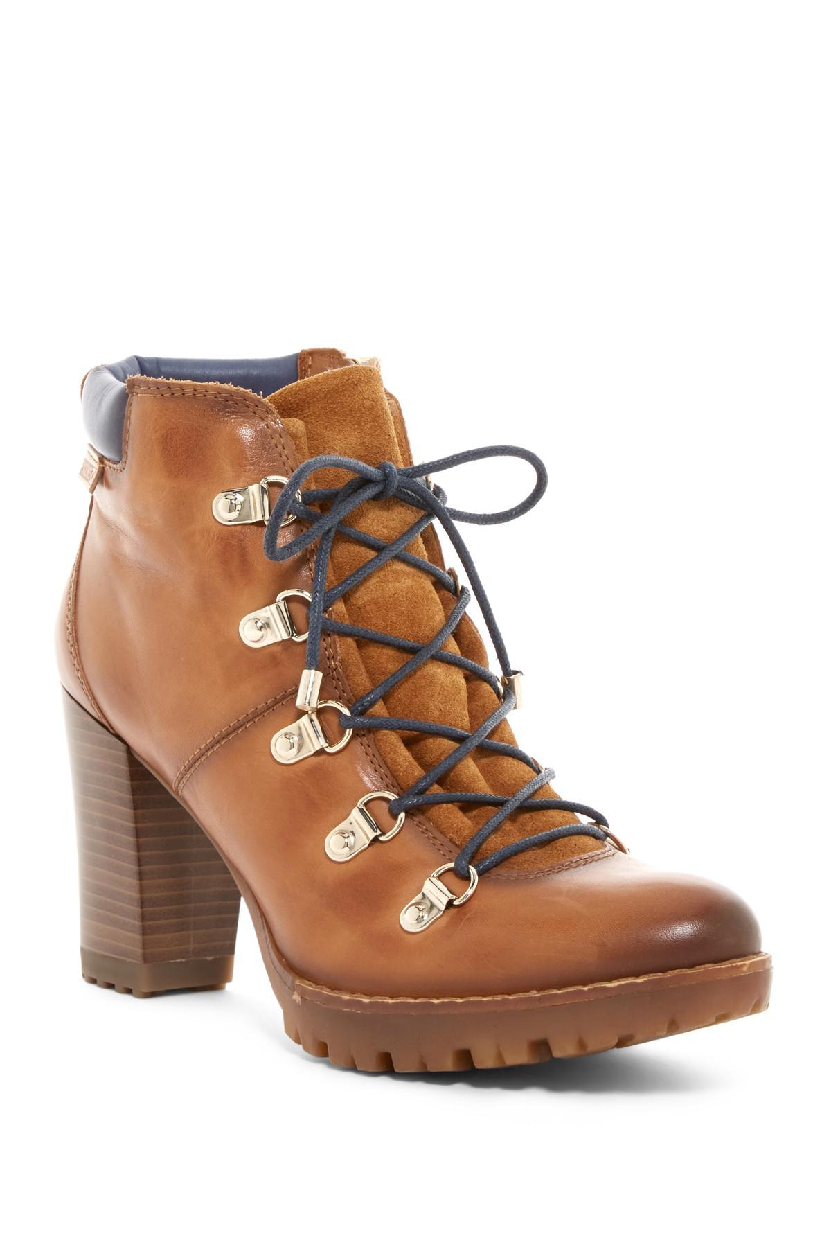 block heel booties lace up