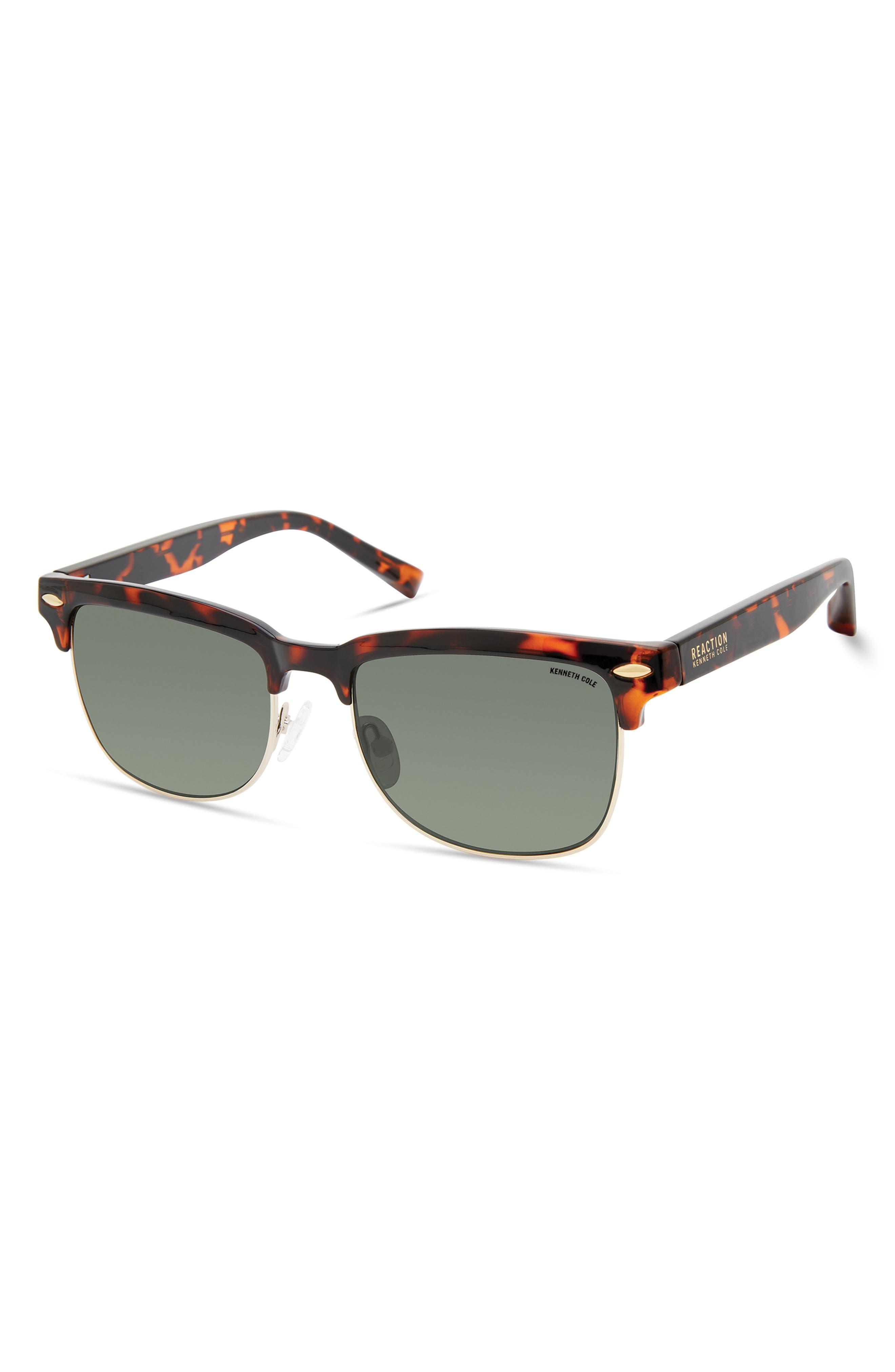 Kenneth Cole Reaction 53mm Square Clubmaster Sunglasses Men | Lyst